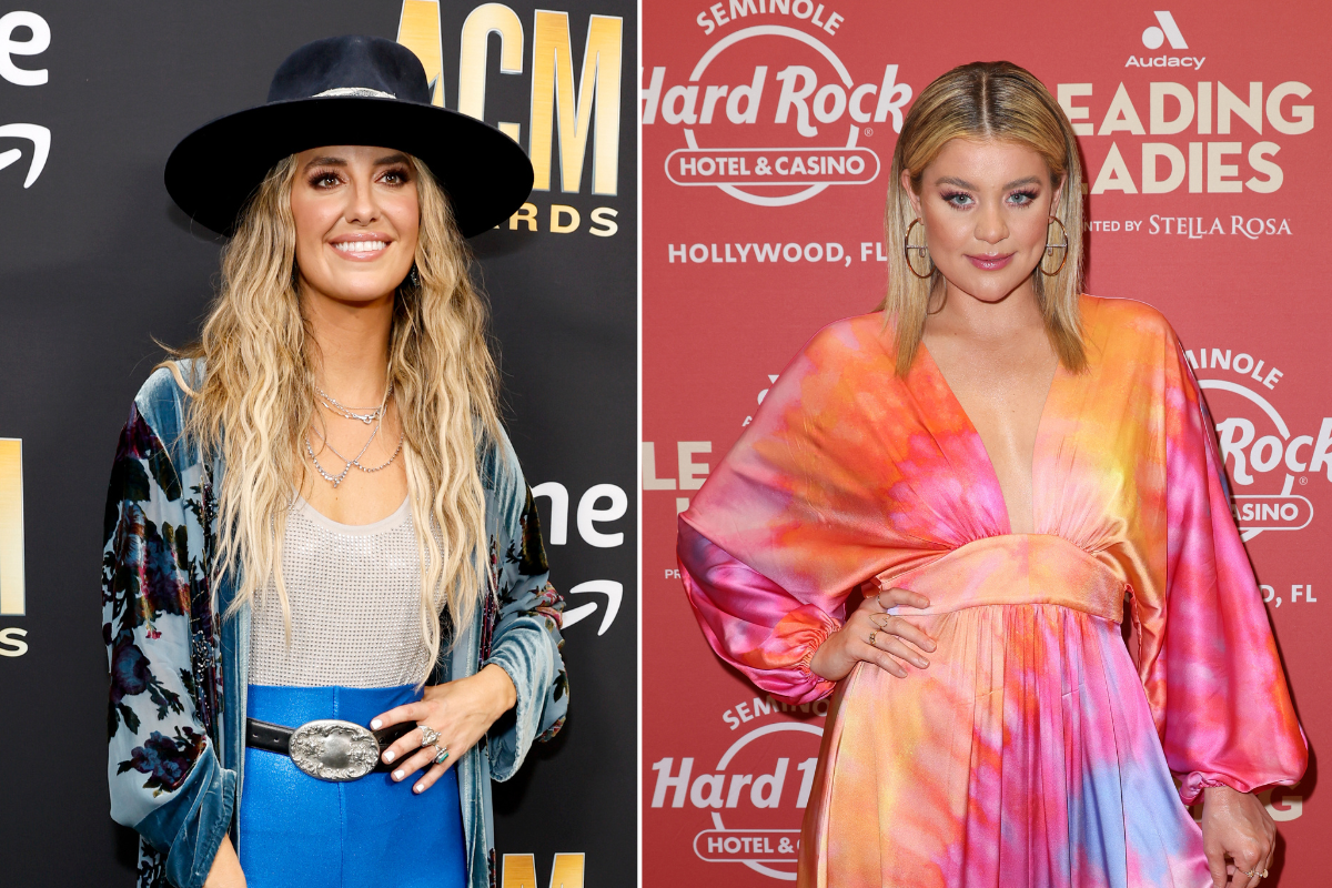 FRISCO, TEXAS - MAY 11: Lainey Wilson poses in the press room during the 58th Academy Of Country Music Awards at The Ford Center at The Star on May 11, 2023 in Frisco, Texas and HOLLYWOOD, FLORIDA - MAY 11: Lauren Alaina attends Audacy's Leading Ladies Perform at Seminole Hard Rock Hotel and Casino at Hard Rock Live on May 11, 2022 in Hollywood, Florida.