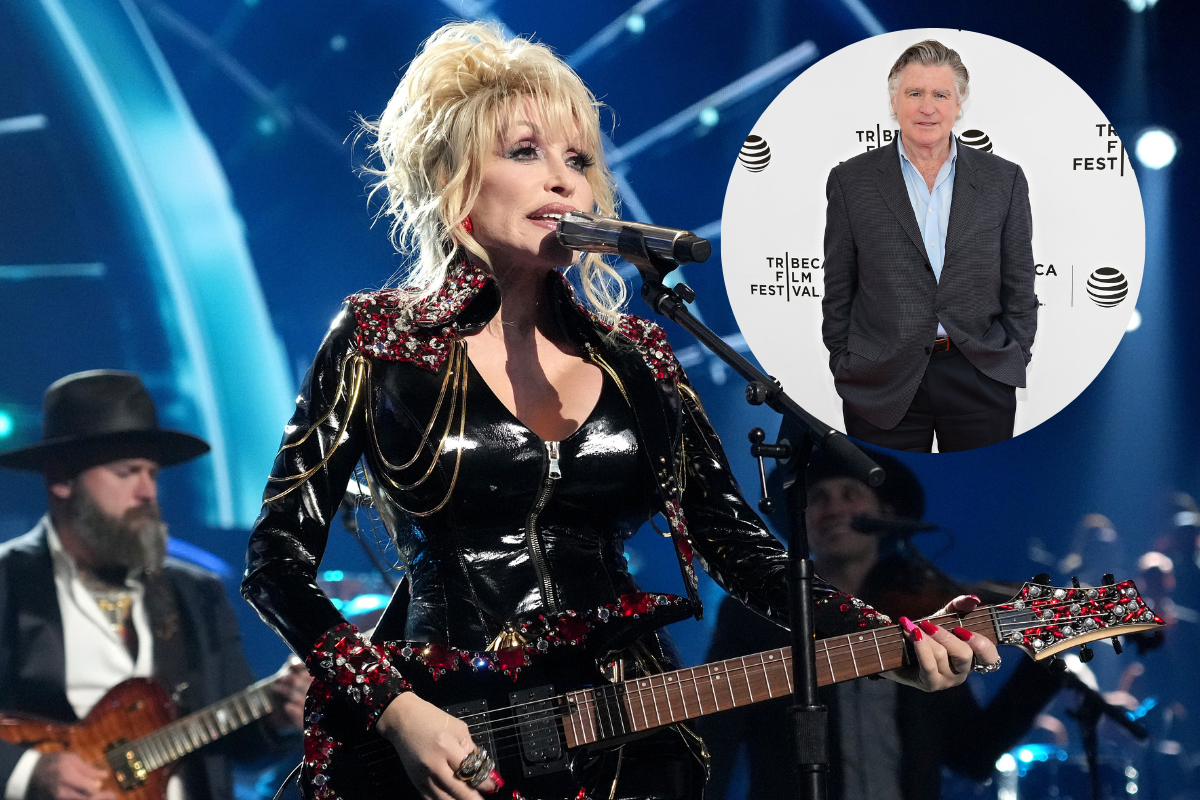 Dolly Parton performs onstage during the 37th Annual Rock & Roll Hall of Fame Induction Ceremony at Microsoft Theater on November 05, 2022 in Los Angeles, California. / Actor Treat Williams attends Tribeca Talks After The Movie: By Sidney Lumet during the 2016 Tribeca Film Festival at SVA Theatre on April 22, 2016 in New York City.