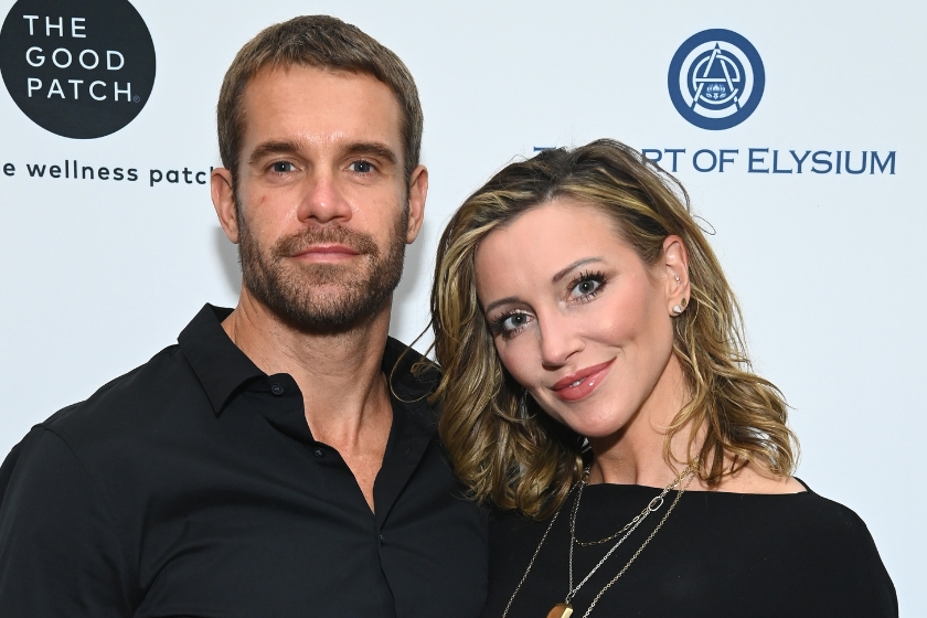 Hallmark co-stars Stephen Huszar and Katie Cassidy attend The Art of Elysium celebrates The Good Patch and Tasya van Ree at The Art of Elysium on September 23, 2023.