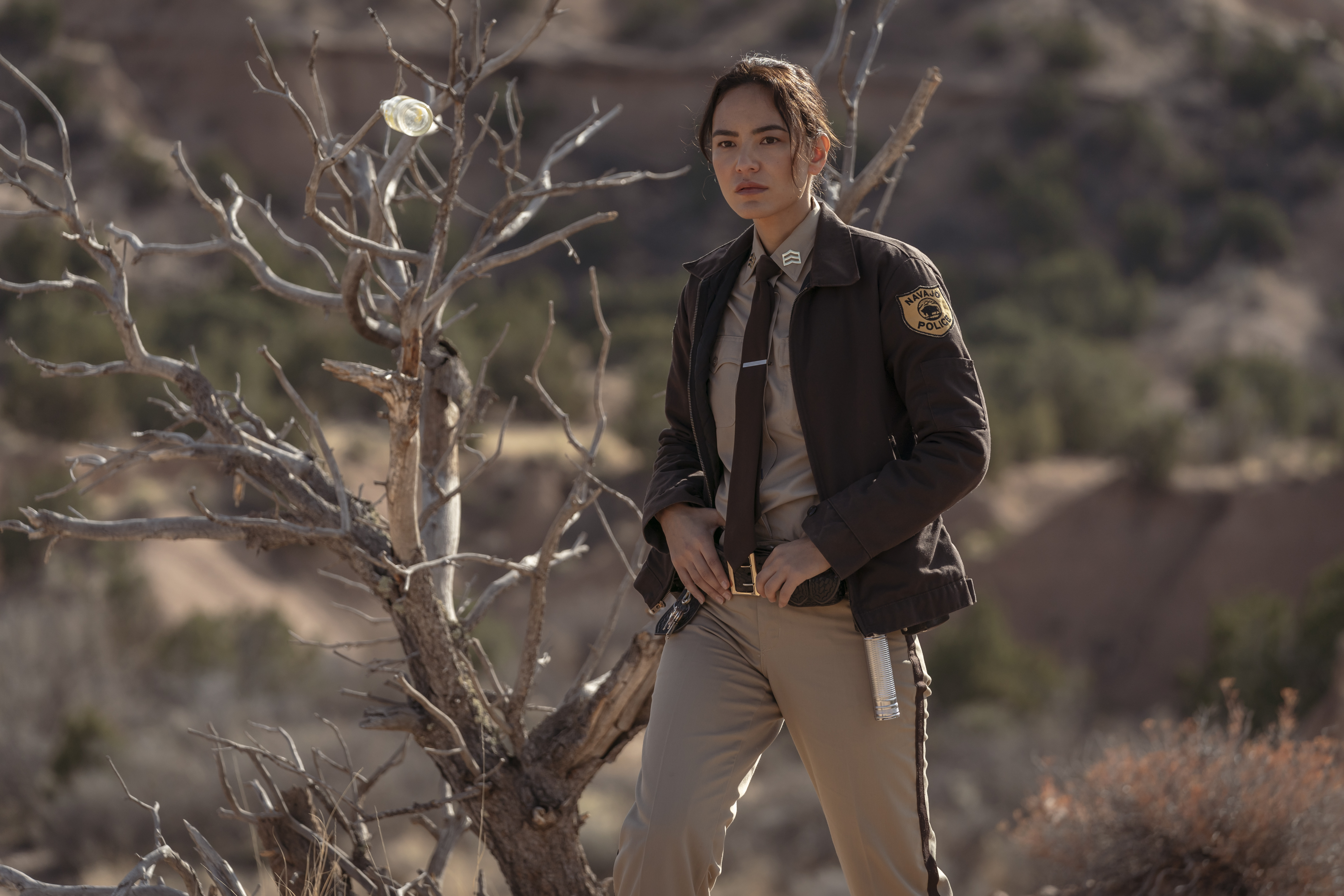 Jessica Matten as Sgt. Bernadette Manuelito - Dark Winds _ Season 2, Episode 1 