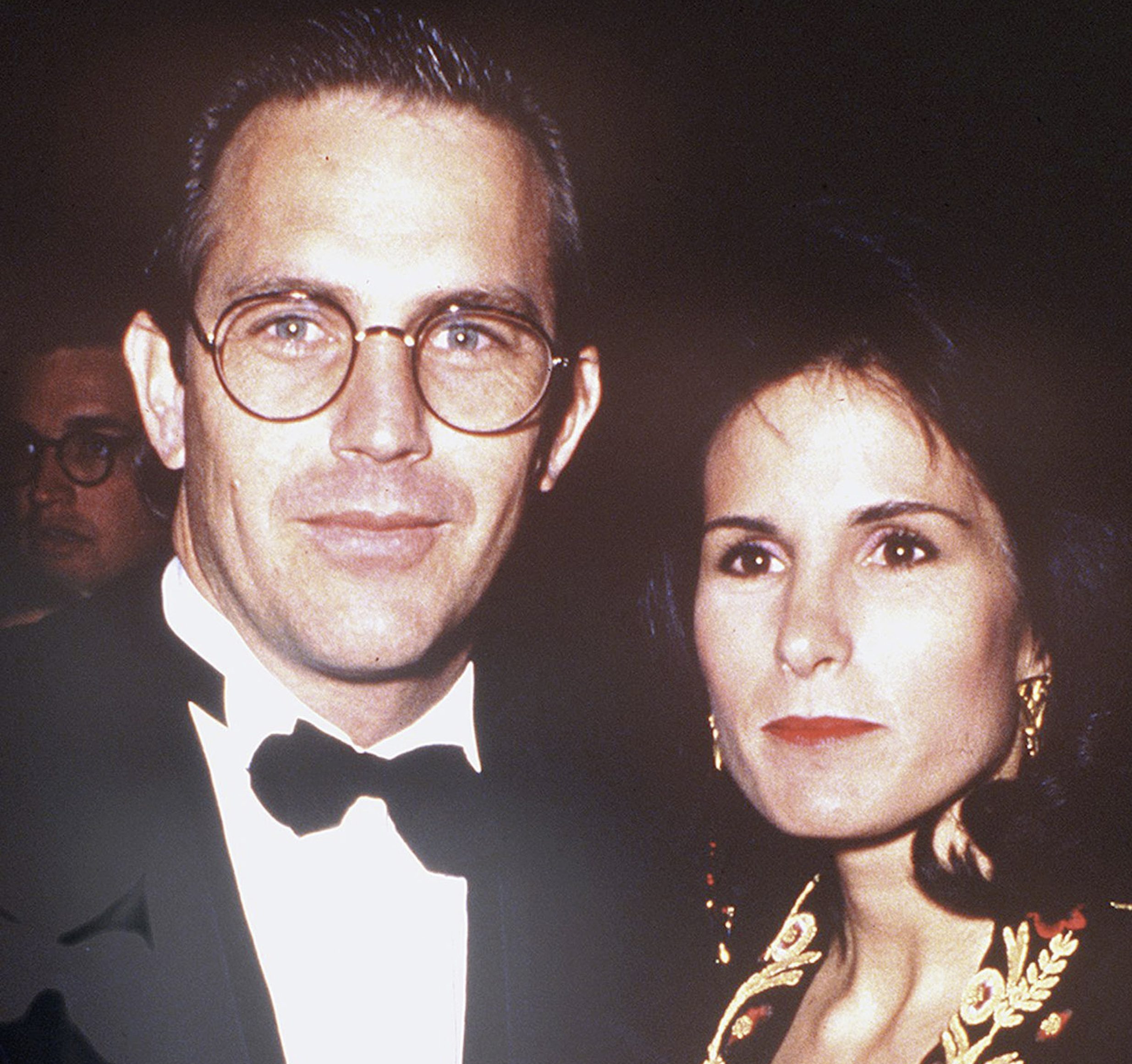 American actress Cindy Costner and American actor, director, producer, and musician Kevin Costner attend the 'Dances With Wolves' Los Angeles Premiere at Cineplex Odeon Cinema in Los Angeles, California, US, 4th November 1990