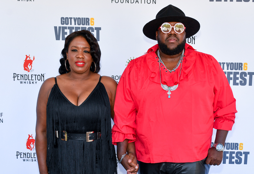 NASHVILLE, TENNESSEE - JULY 15: Recording artists Tanya and Michael Trotter Jr. of The War And Treaty arrive at the Bob Woodruff Foundation's Second Annual Got Your 6 Vetfest at Loveless Cafe Barn on July 15, 2023 in Nashville, Tennessee. 