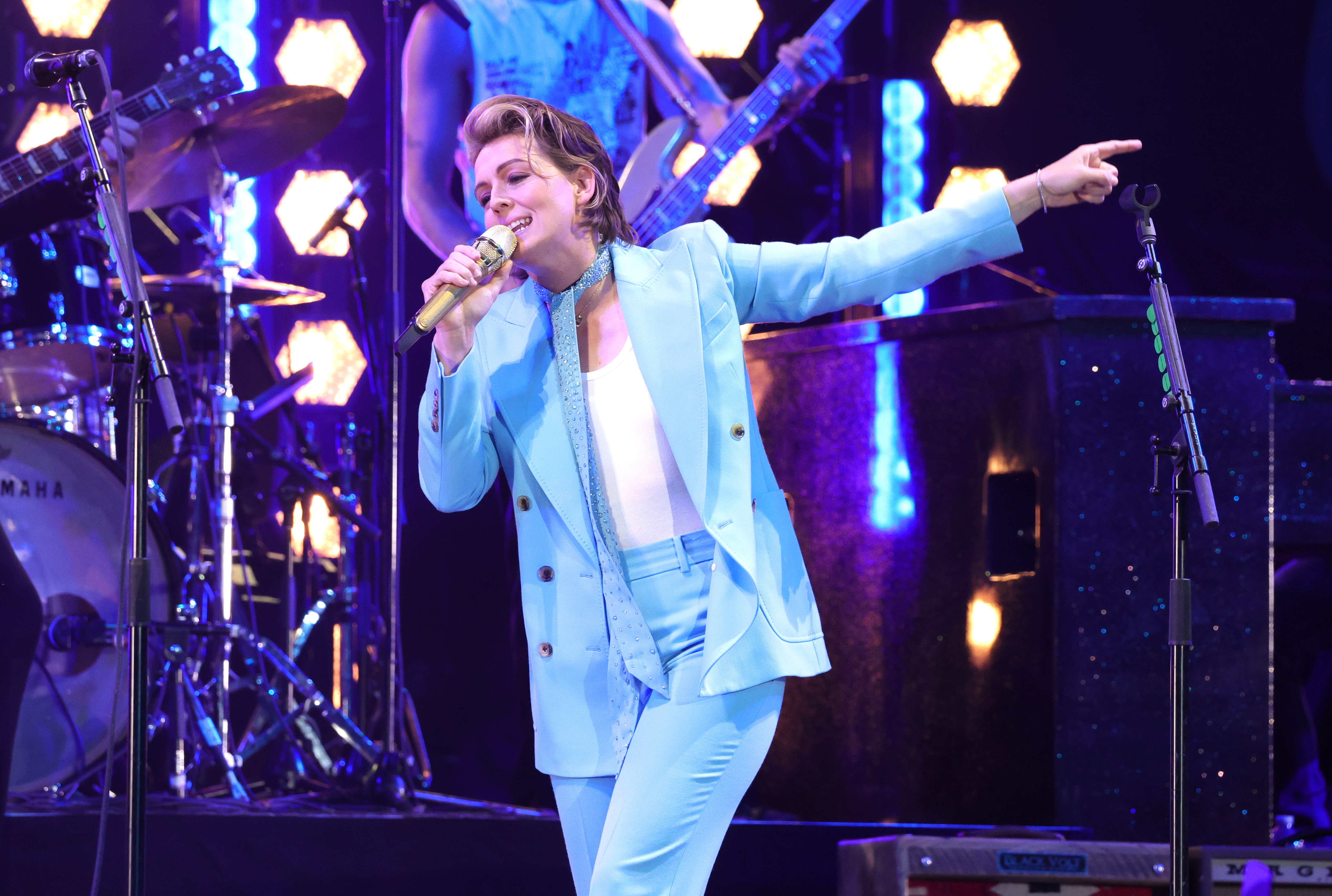 TORONTO, ONTARIO - JULY 24: Brandi Carlile performs onstage during P!NK Summer Carnival 2023 tour at Rogers Center on July 24, 2023 in Toronto, Ontario. 
