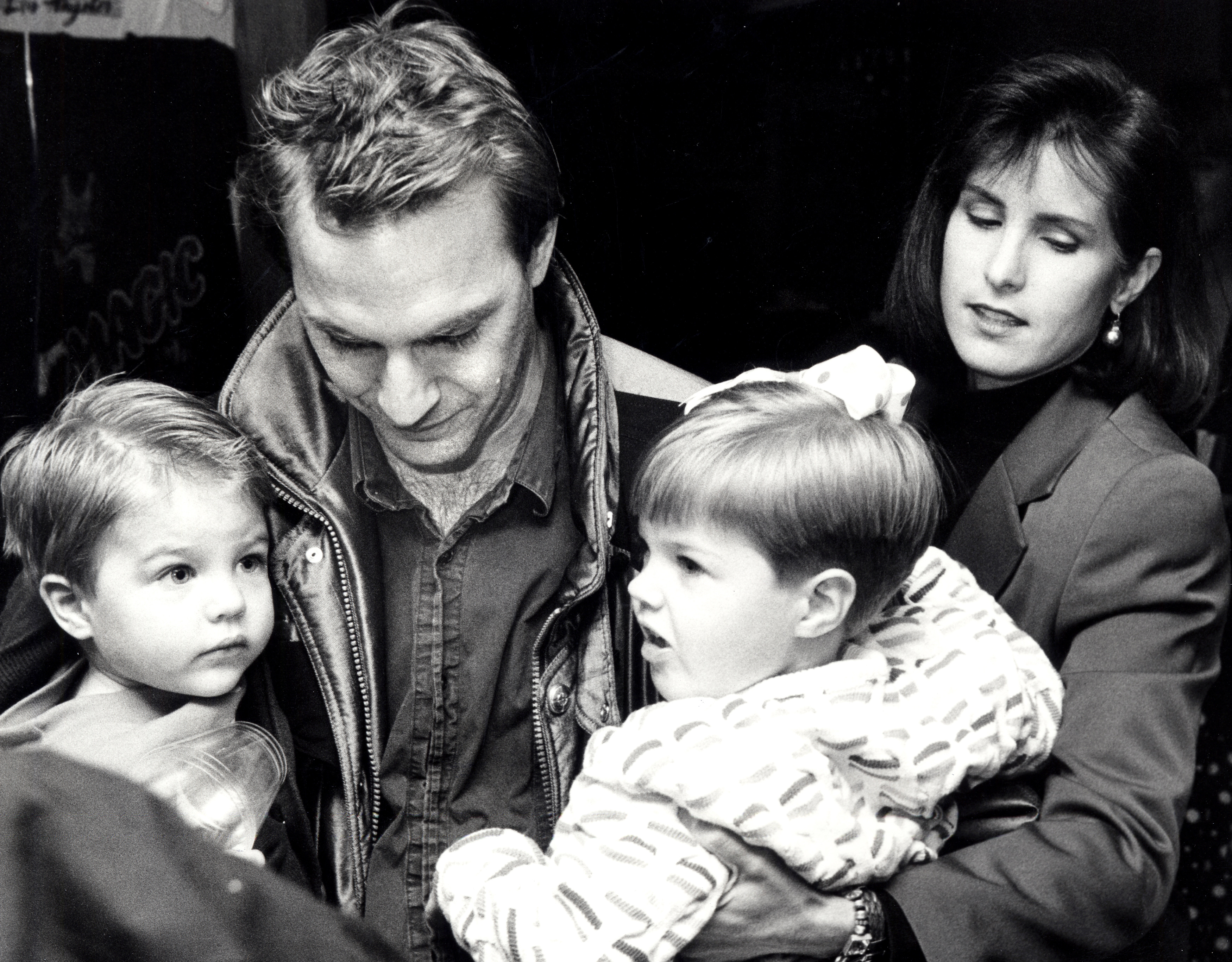 Kevin Costner with wife Cindy Costner, son Joe Costner and daughter Lily Costner