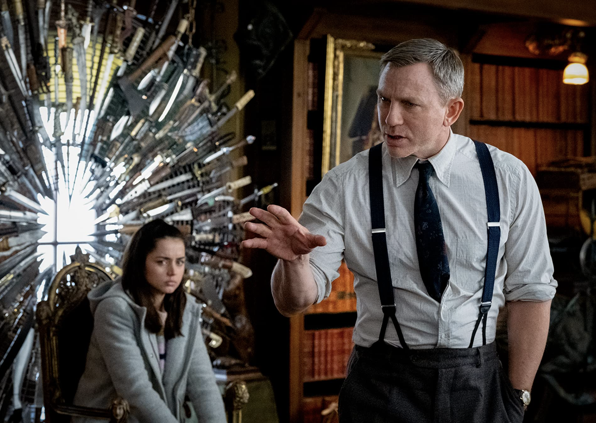 Daniel Craig and Ana de Armas in Knives Out (2019)