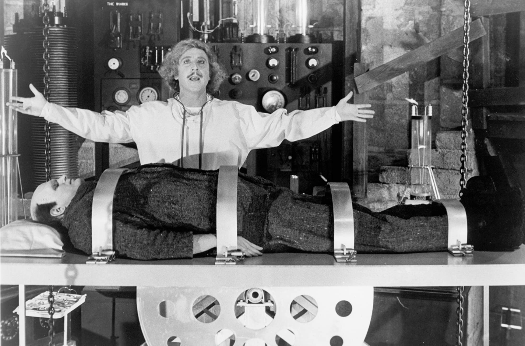 Gene Wilder and Peter Boyle in Young Frankenstein (1974)
