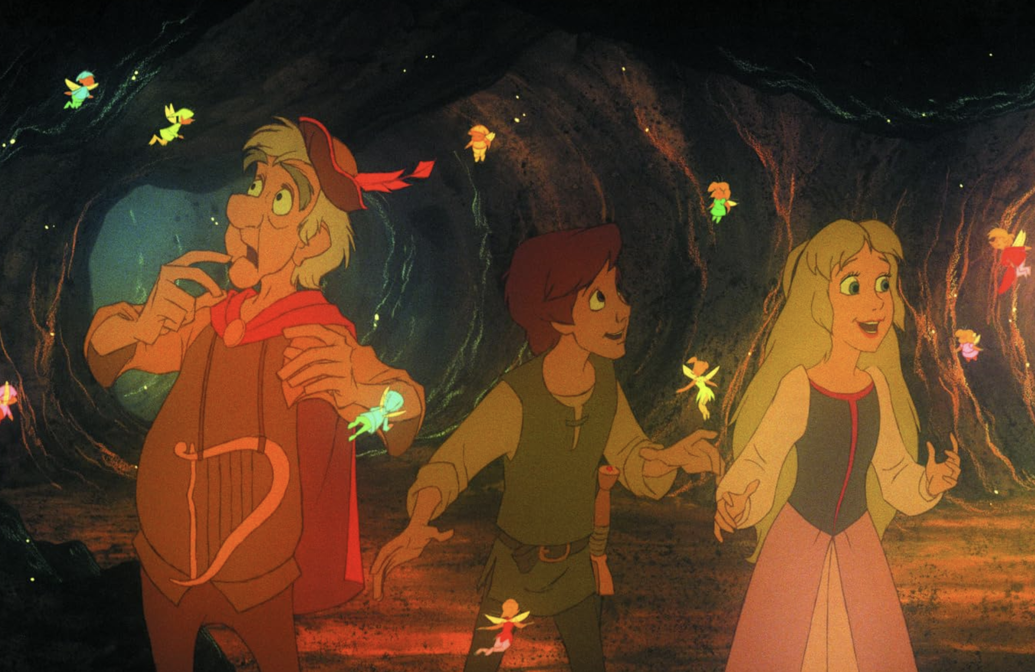 Nigel Hawthorne, Grant Bardsley, Brandon Call, Gregory Levinson, Lindsay Rich, and Susan Sheridan in The Black Cauldron (1985)