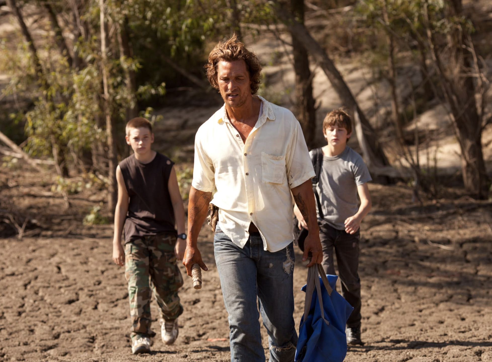 Matthew McConaughey, Tye Sheridan, and Jacob Lofland in Mud (2012)