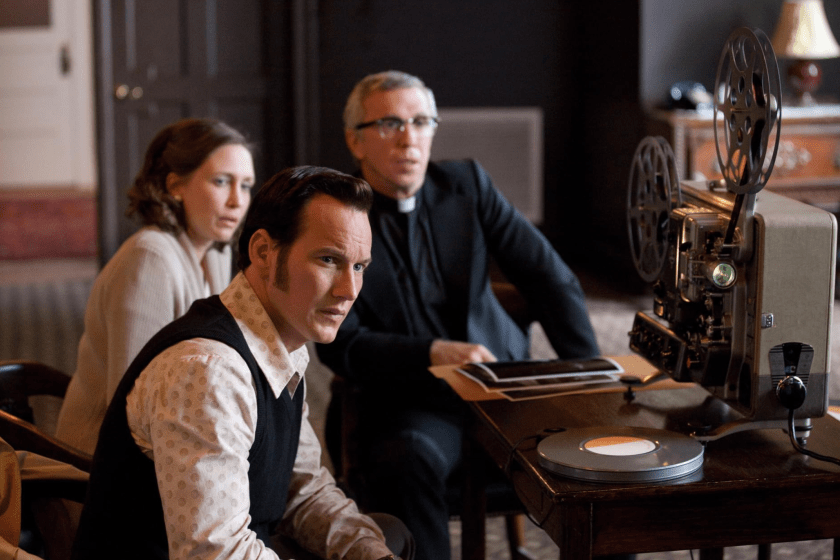 Steve Coulter, Vera Farmiga, and Patrick Wilson in The Conjuring (2013)