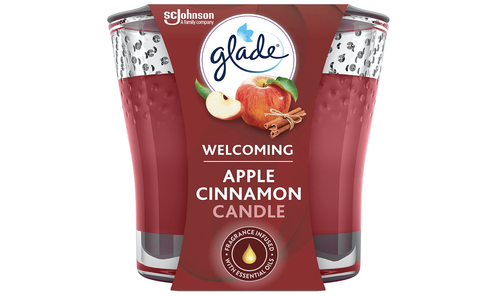 Glade Candle Jar, Air Freshener, Apple Cinnamon