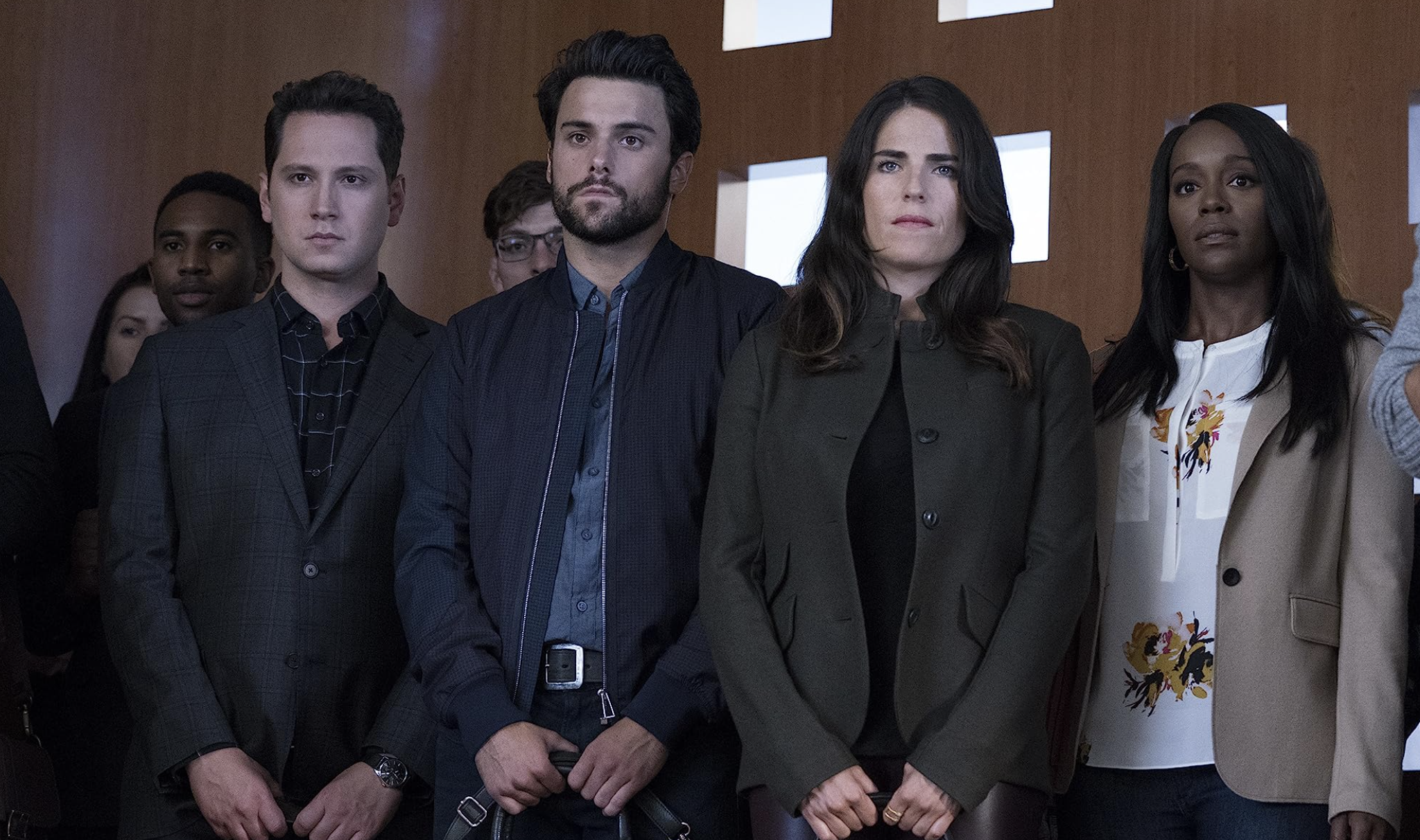 Karla Souza, Matt McGorry, Aja Naomi King, and Jack Falahee in How to Get Away with Murder (2014)