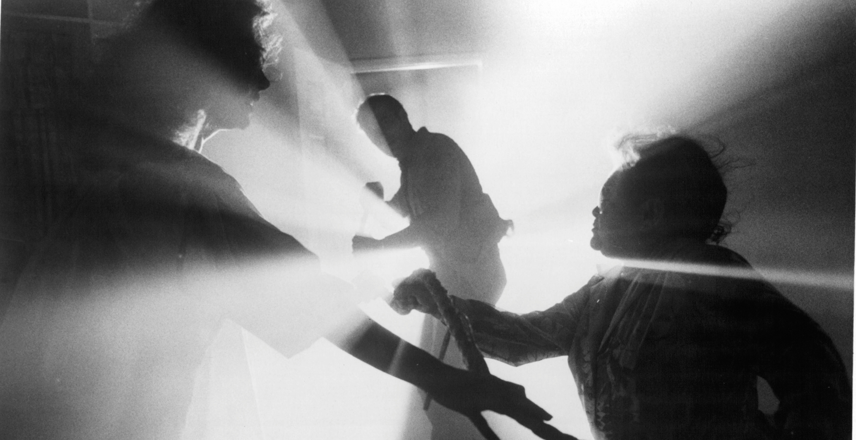 Craig T Nelson defies spirits to rescue his family in a scene from the film 'Poltergeist', 1982