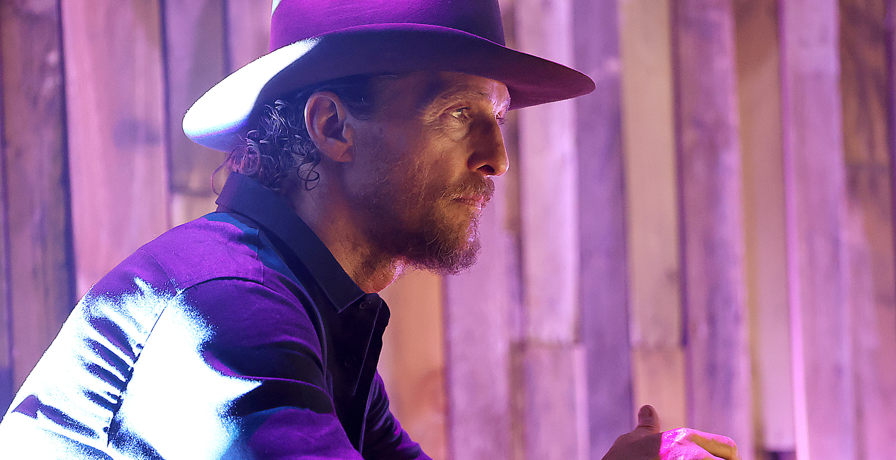 Matthew McConaughey performs during the 2023 Mack, Jack & McConaughey - Jack Ingram & Friends concert at ACL Live on April 28, 2023 in Austin, Texas