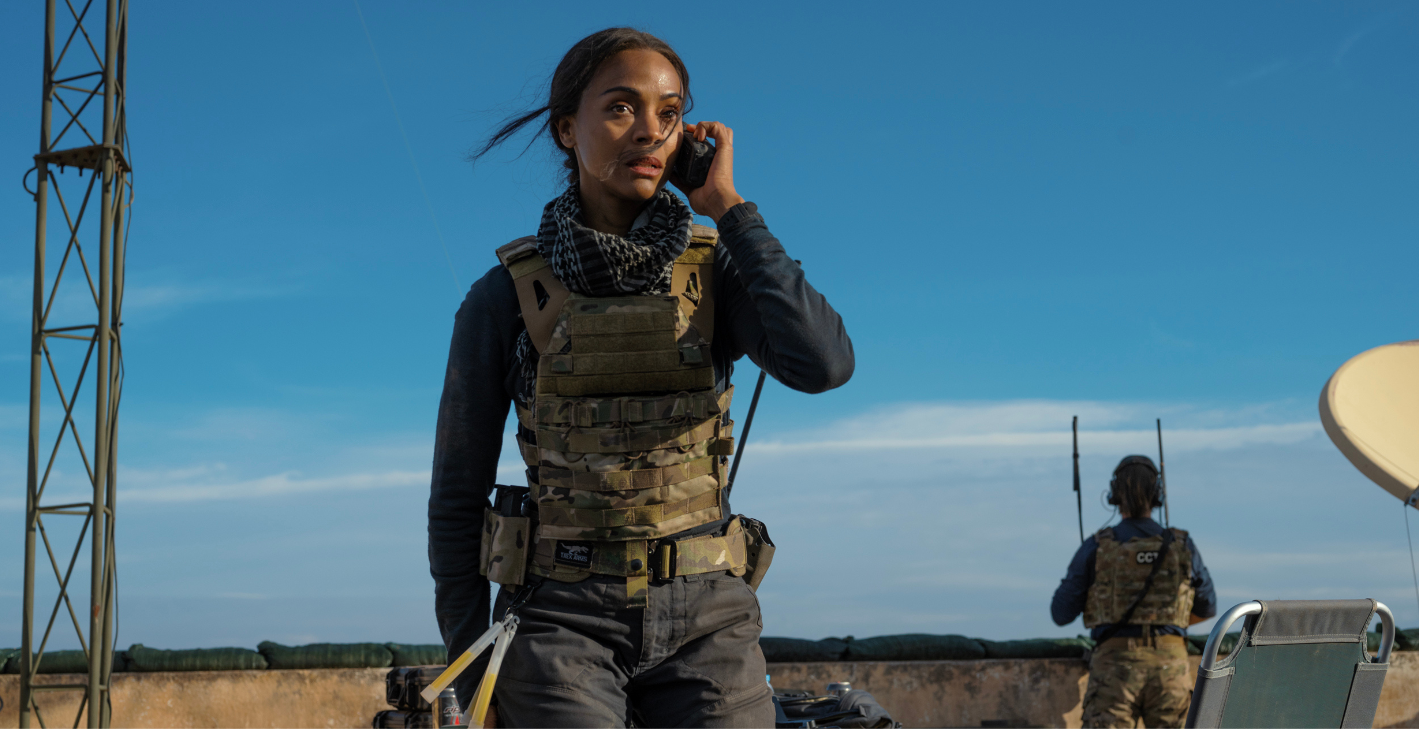 Zoe Saldana as Joe In Special Ops: Lioness, episode 1, season 1, streaming on Paramount+, 2023