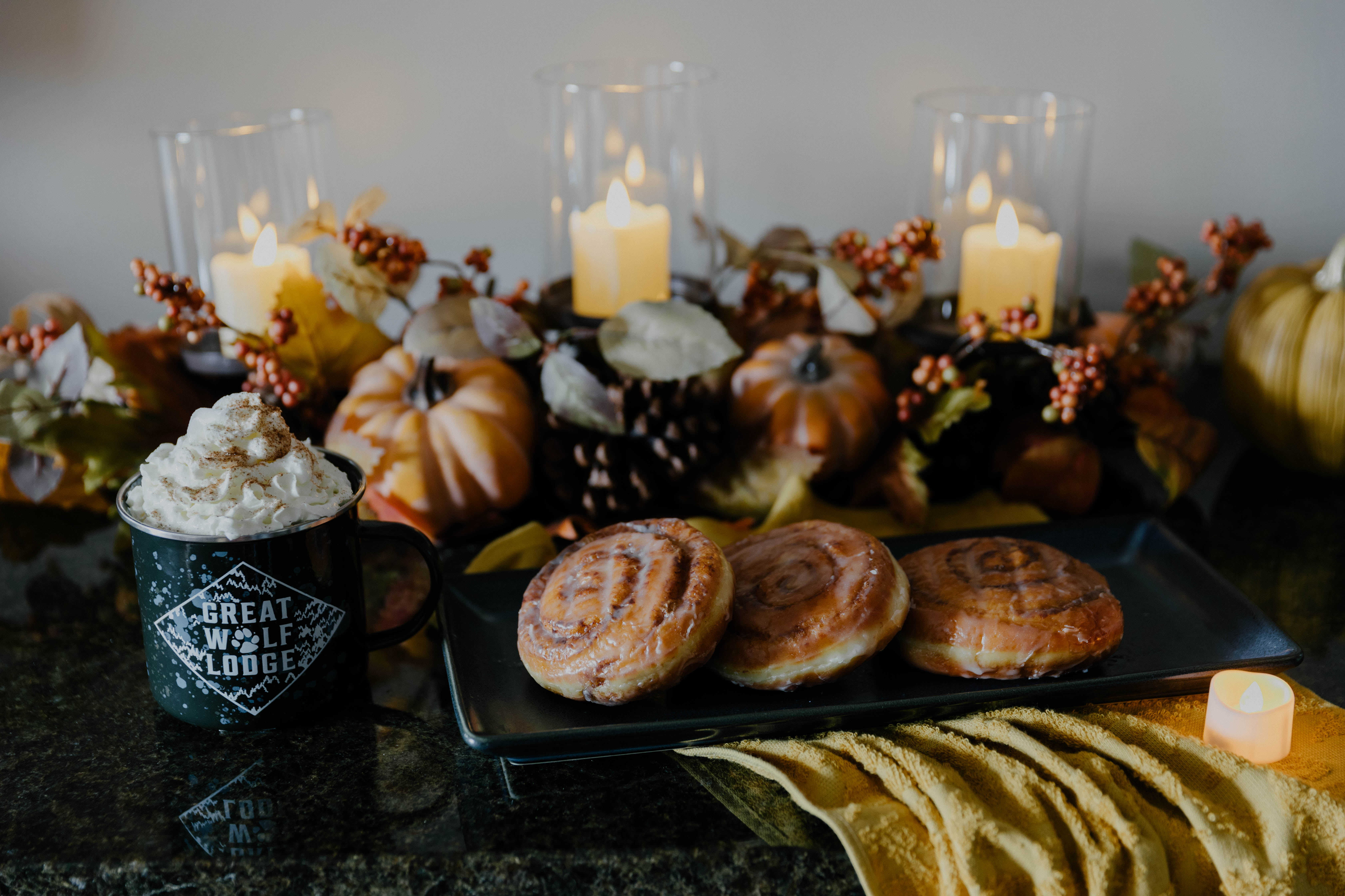 &nbsp;pumpkin cream cheese frosted cinnamon buns 