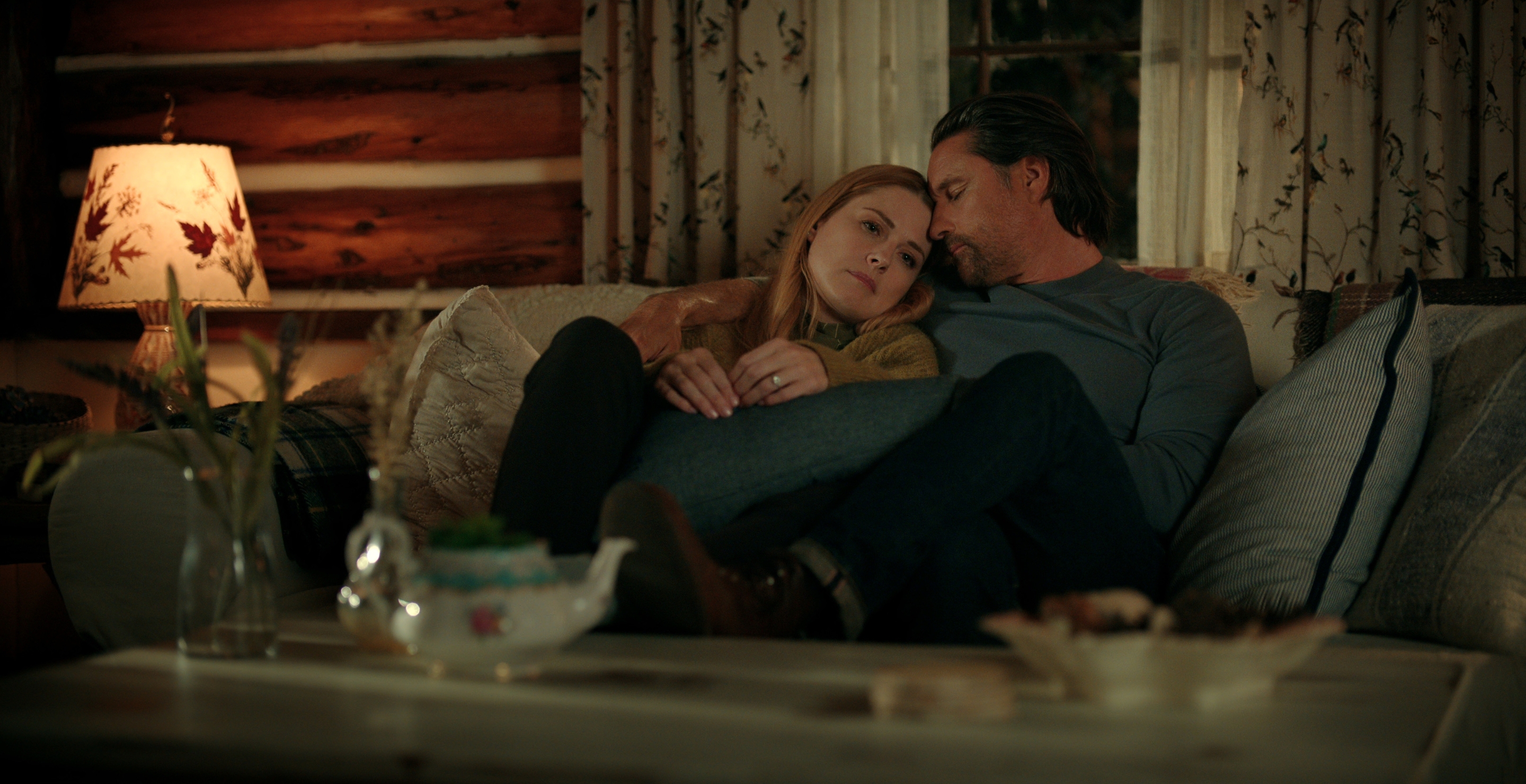 Alexandra Breckenridge as Mel Monroe, Martin Henderson as Jack Sheridan in episode 507 of Virgin River.