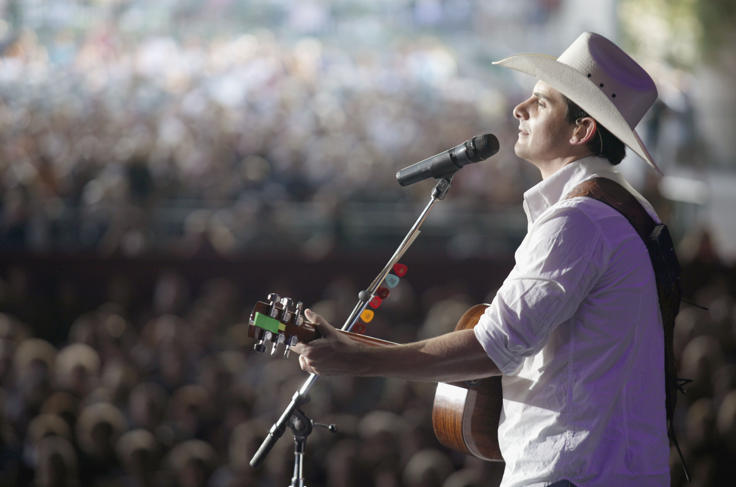Brad Paisley during Brad Paisley in Concert at the Hi Fi Buys Amphitheatre - July 25, 2003 at Hi Fi Buys Amphitheatre in Atlanta, Georgia, United States.