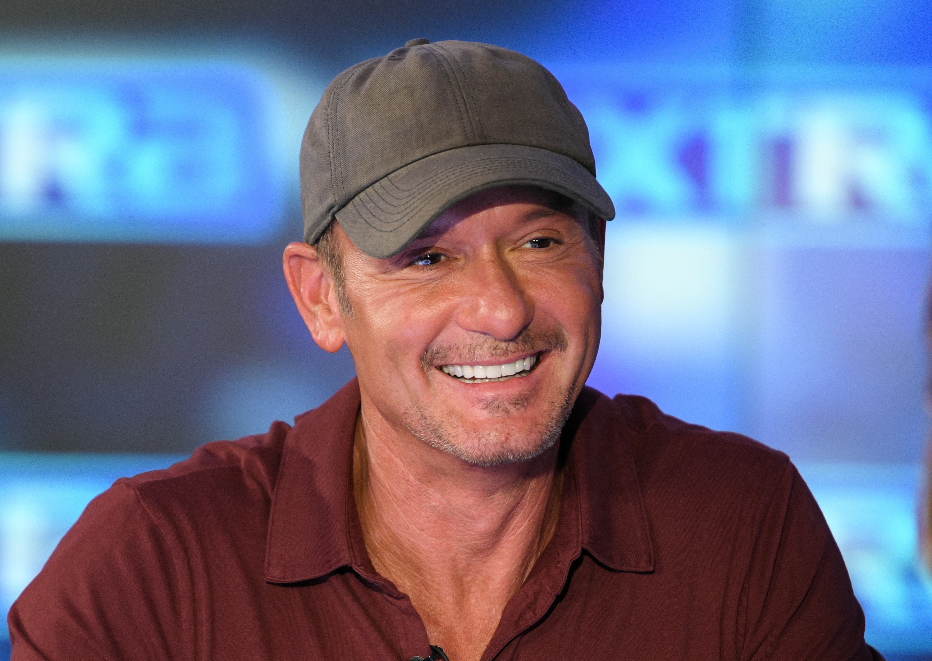 BURBANK, CALIFORNIA - NOVEMBER 06: Tim McGraw visits "Extra" at Burbank Studios on November 06, 2019 in Burbank, California. 