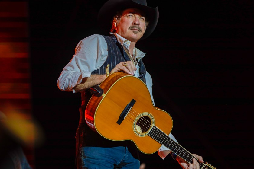 Indio, CA - April 30: Kix Brooks of Brooks & Dunn performs on the Mane Stage at the three-day Stagecoach Country Music Festival at the Empire Polo Club in Indio Sunday, April 30, 2023. Stagecoach is billed as the largest country music festival in the world.