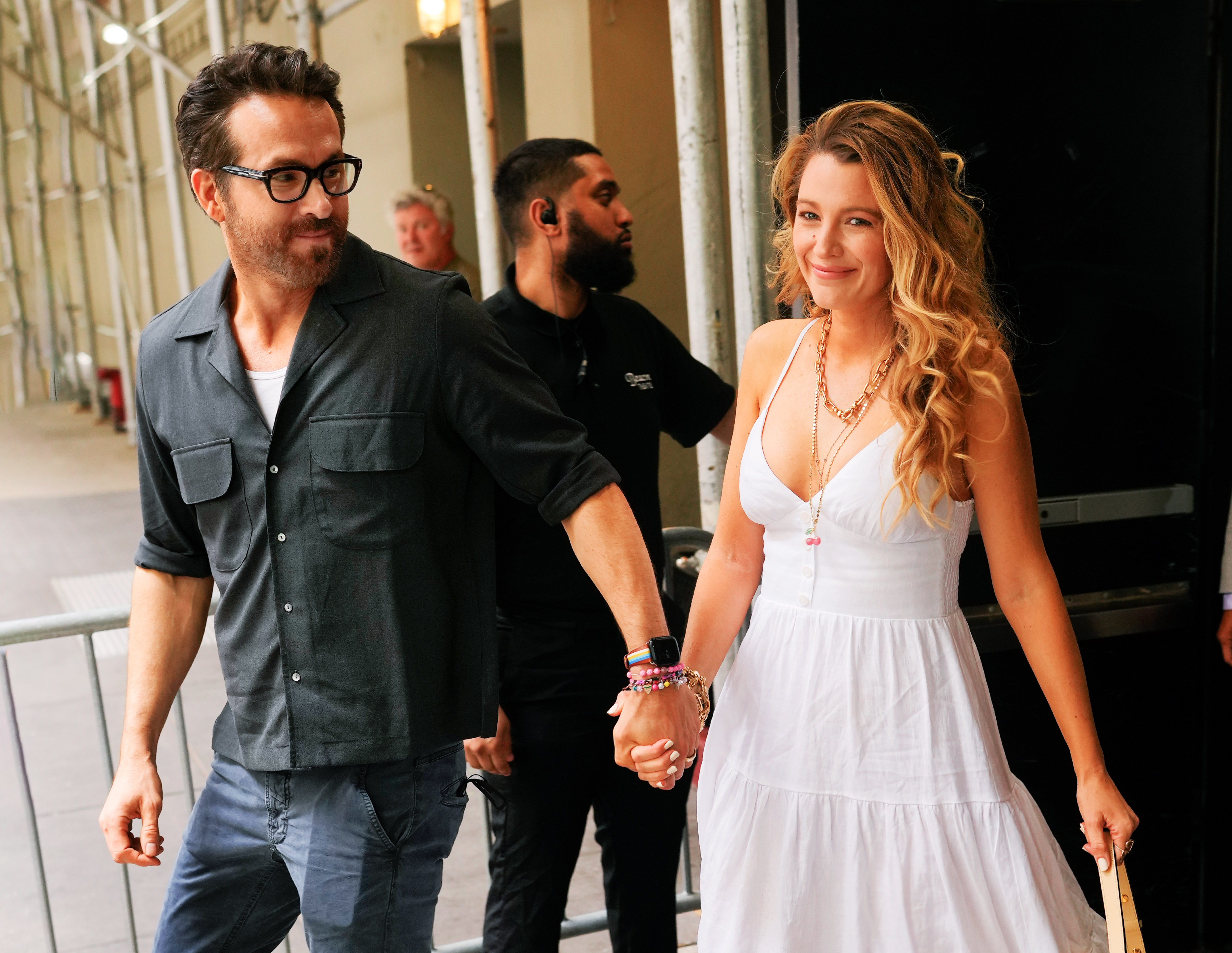 NEW YORK, NEW YORK - JUNE 11: Ryan Reynolds and Blake Lively depart the Beacon Hotel on June 11, 2022 in New York City.