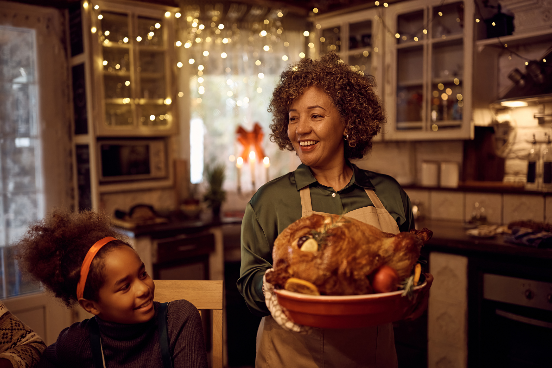 Mom and daughter at Thanksgiving