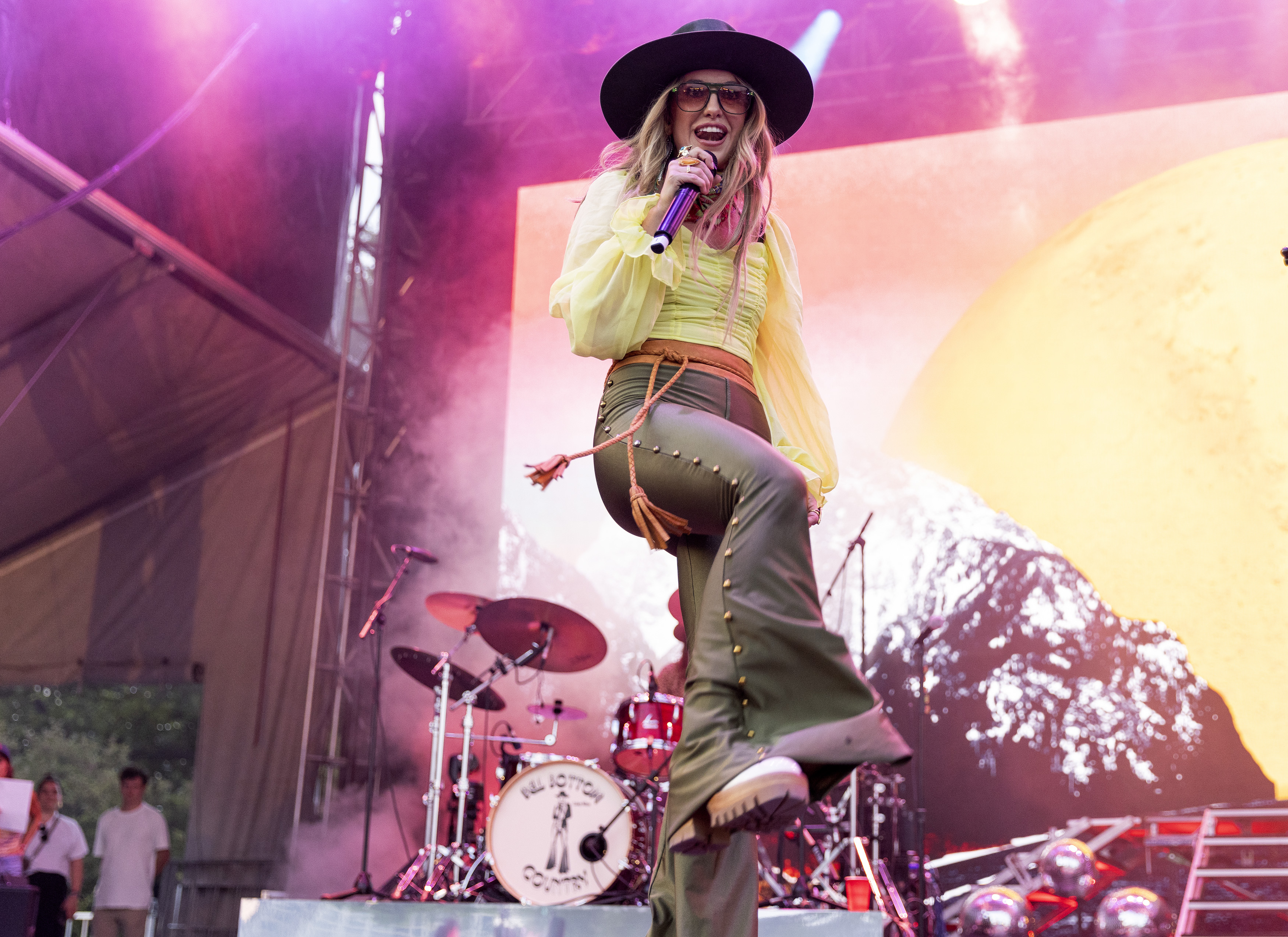 CHICAGO, ILLINOIS - AUGUST 03: Lainey Wilson performs during Lollapalooza at Grant Park on August 03, 2023 in Chicago, Illinois. 