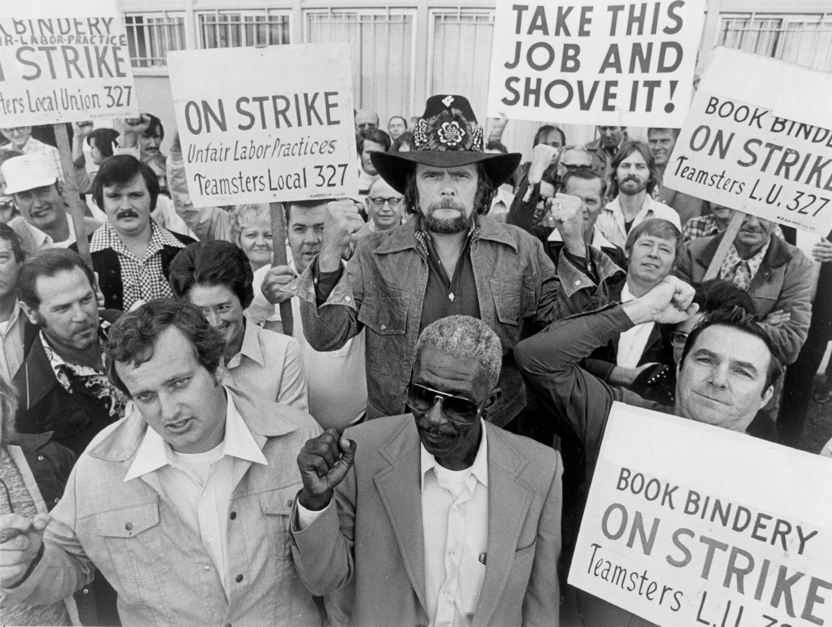 UNSPECIFIED - CIRCA 1970: Photo of Johnny Paycheck at a demonstration. 
