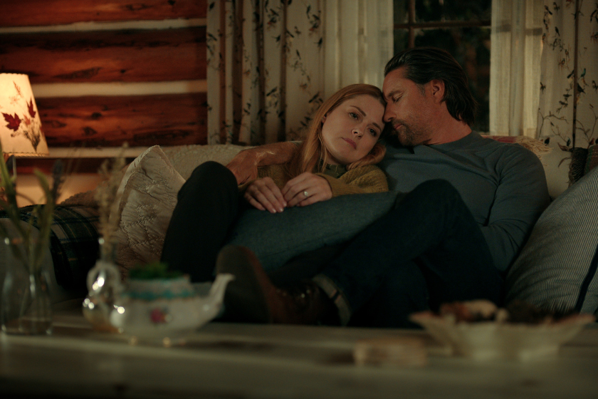 Alexandra Breckenridge as Mel Monroe, Martin Henderson as Jack Sheridan in episode 507 of Virgin River.