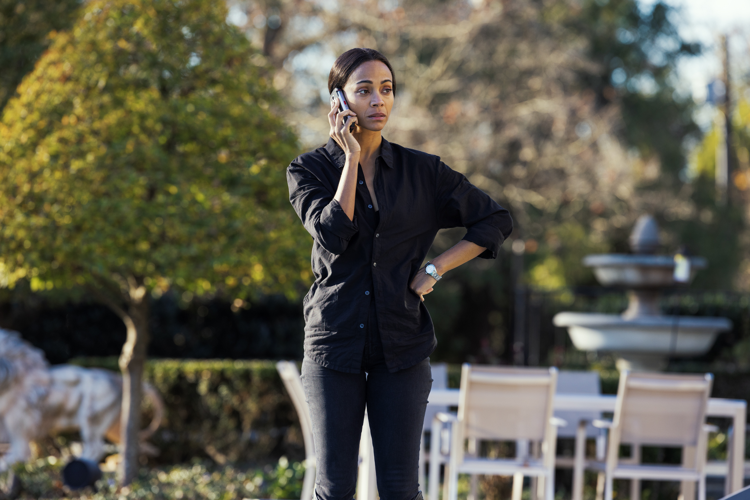 Zoe Saldana as Joe In Special Ops: Lioness, episode 4, season 1, streaming on Paramount+, 2023. 