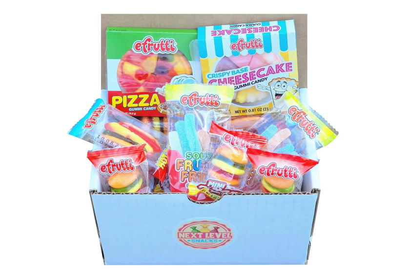 eFrutti Hamburgers, Hot Dogs, Pizza, Sour Fries, and Cheescake Gummy Candy Meal