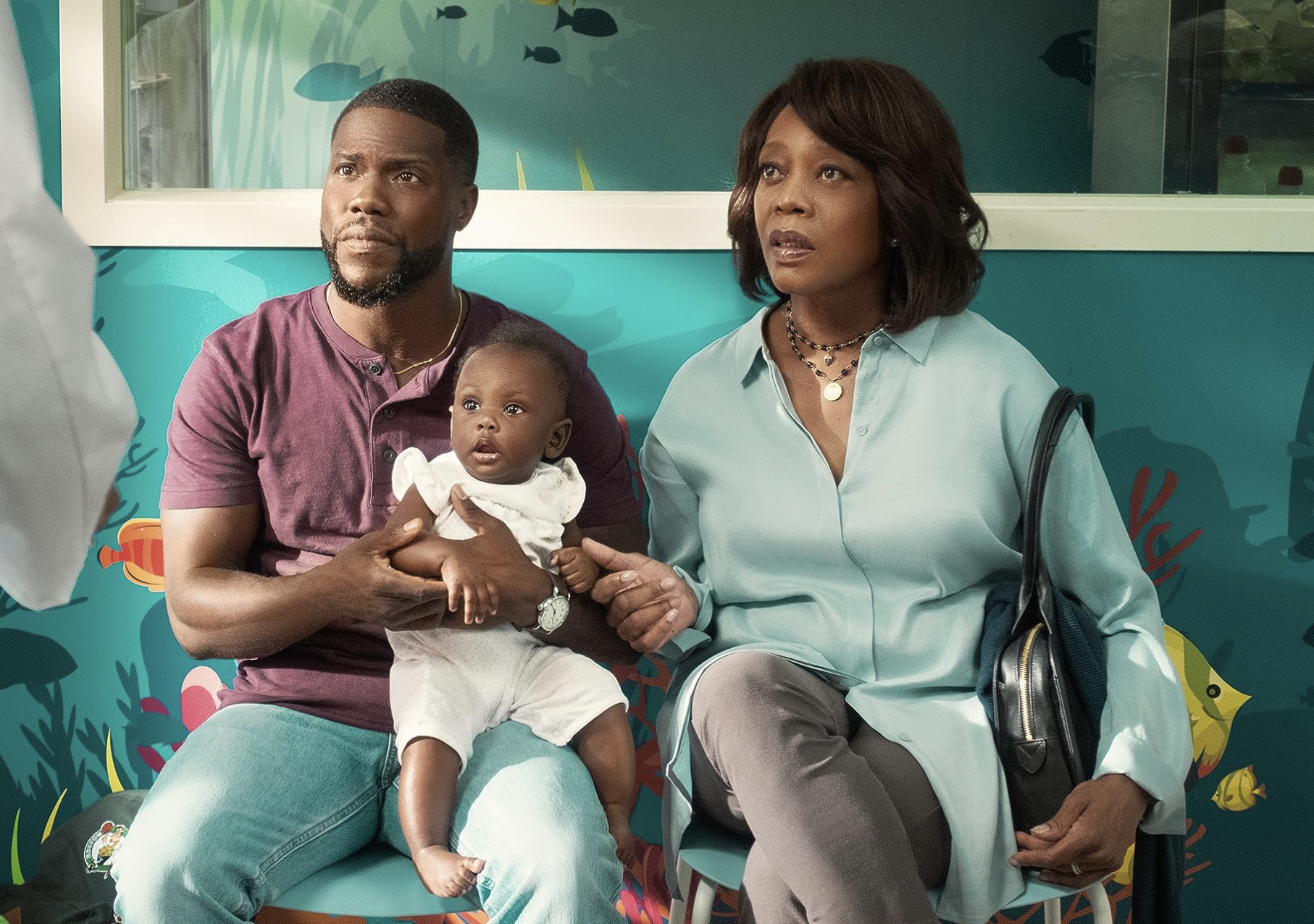 Alfre Woodard, Kevin Hart, and Melody Hurd in Fatherhood (2021)