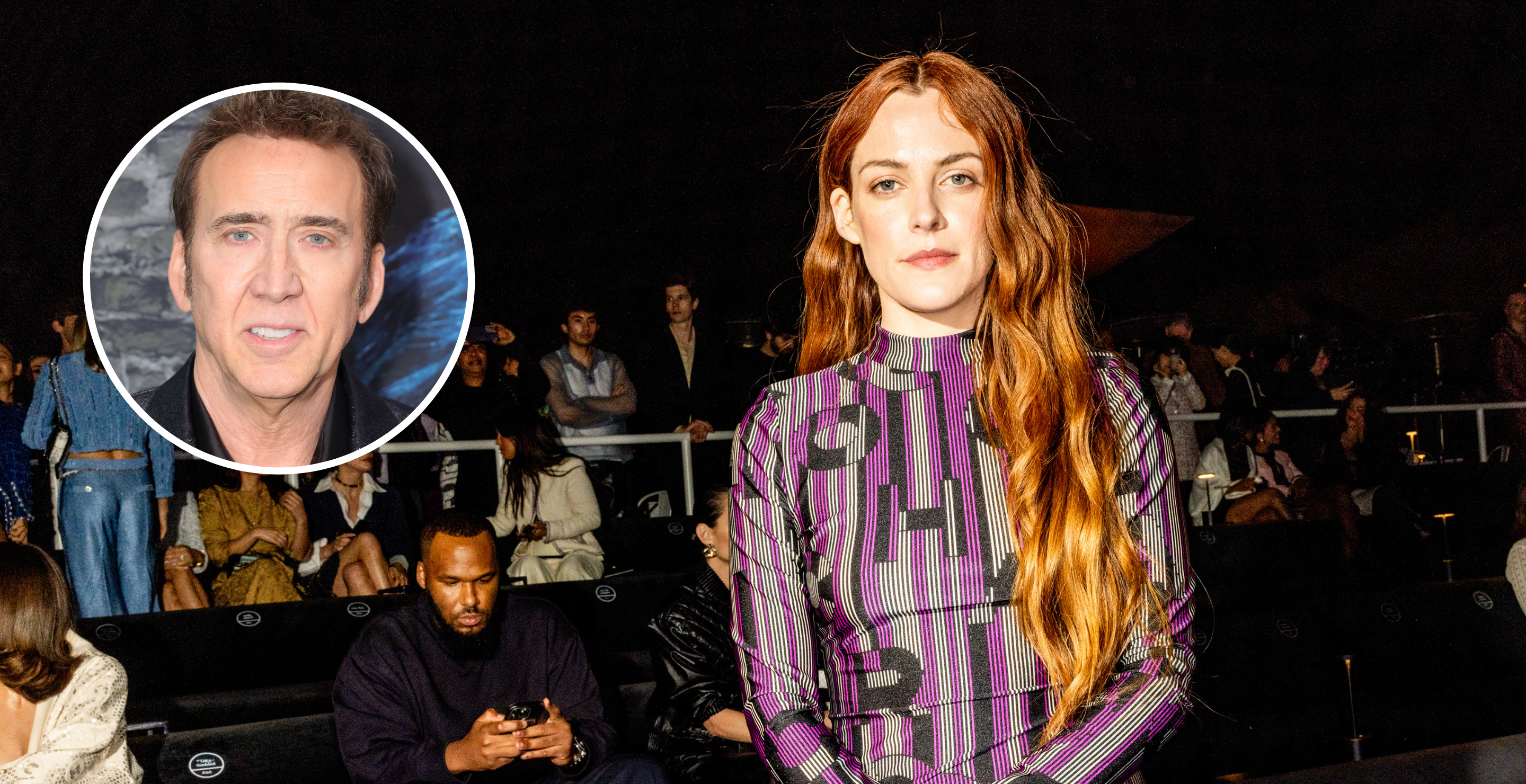 Riley Keough attends the Chanel 2024 Ready To Wear Collection Runway Show at Paramount Studios on May 9, 2023 in Los Angeles, California and NEW YORK, NEW YORK - MARCH 28: Nicolas Cage attends the Universal Pictures' "Renfield" New York Premiere at Museum of Modern Art on March 28, 2023 in New York City.