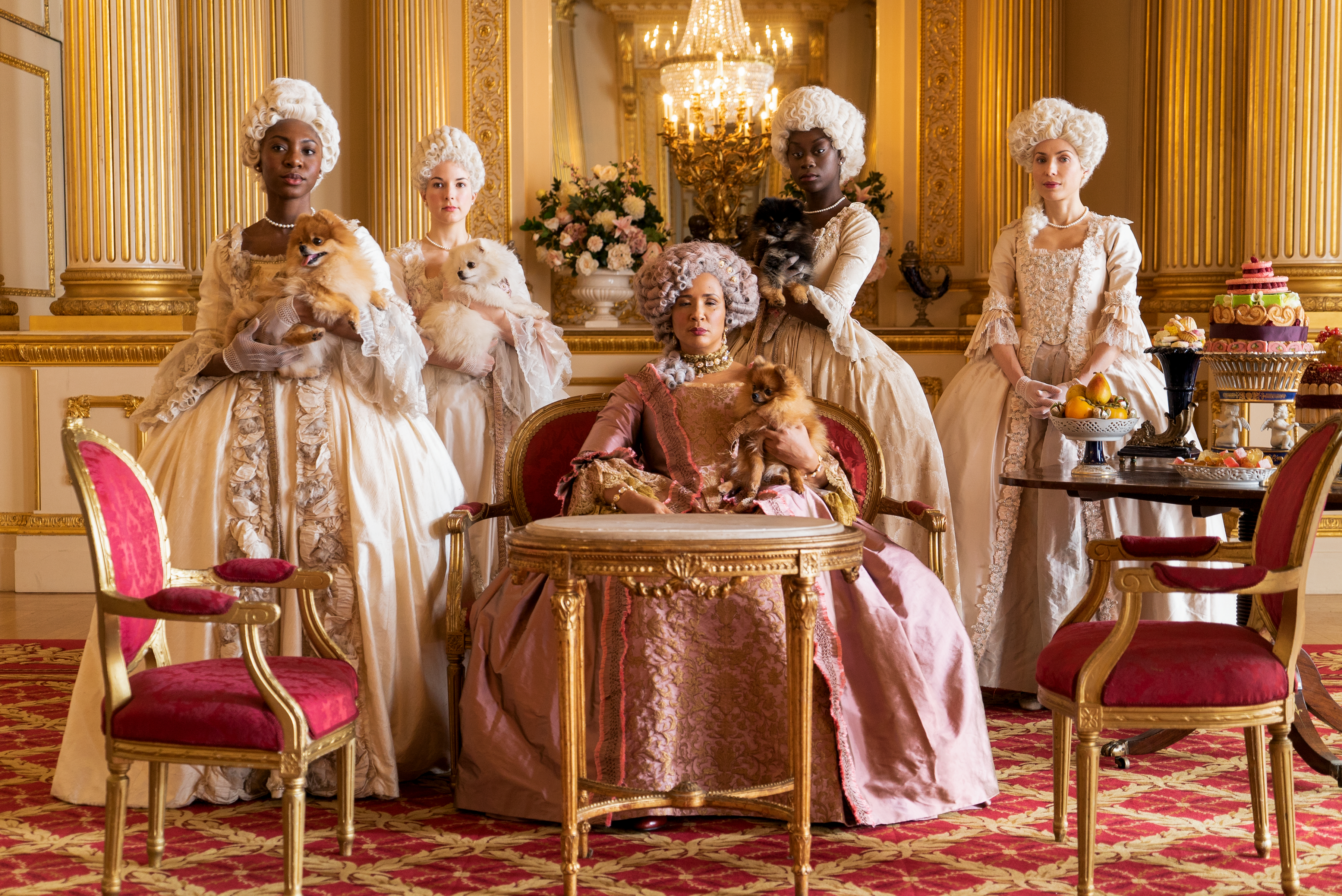 BRIDGERTON GOLDA ROSHEUVEL as QUEEN CHARLOTTE in episode 102 of BRIDGERTON
