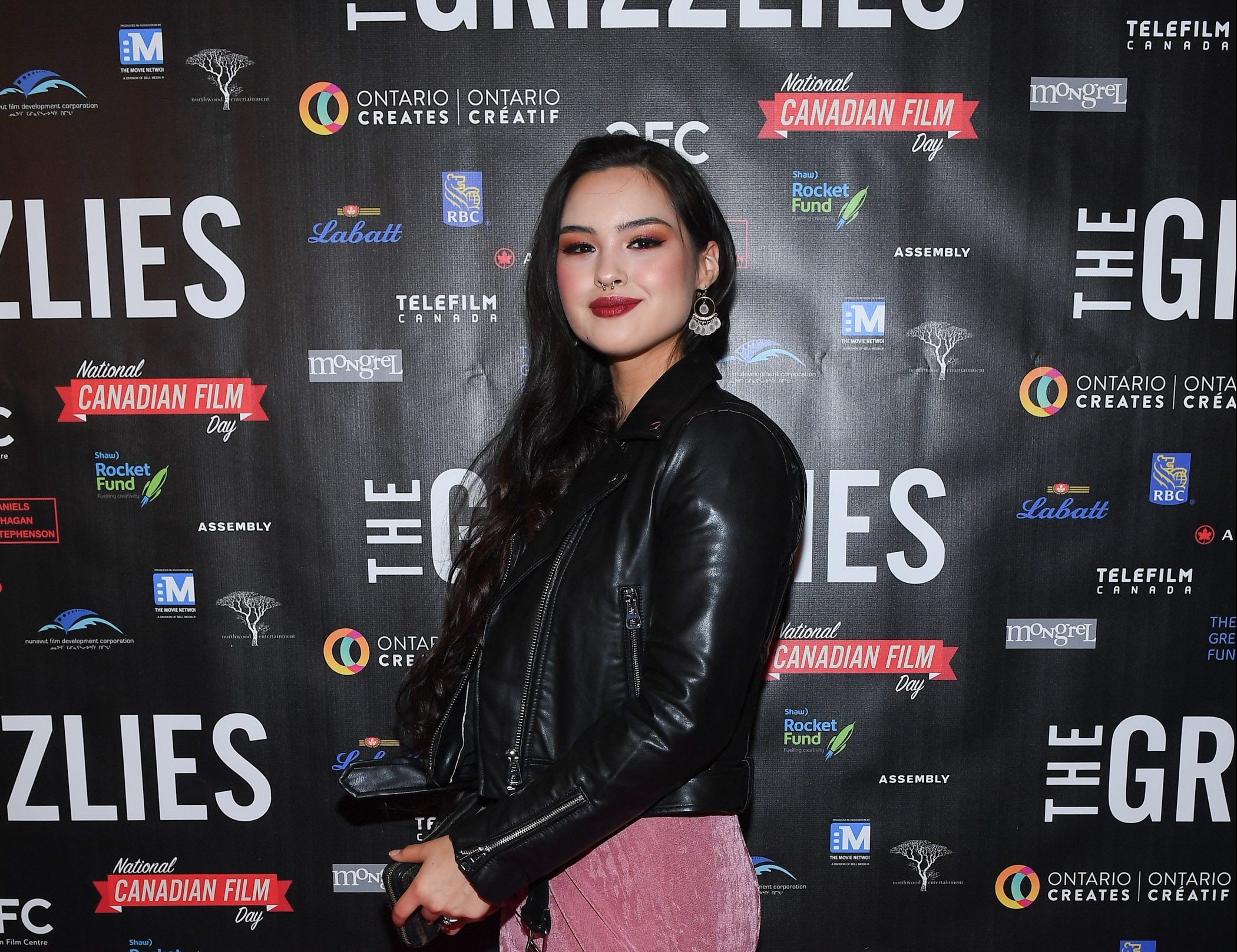 TORONTO, ONTARIO - APRIL 17: Actress Anna Lambe attends "The Grizzlies" premiere held at Yonge and Dundas Cineplex Cinemas on April 17, 2019 in Toronto, Canada.