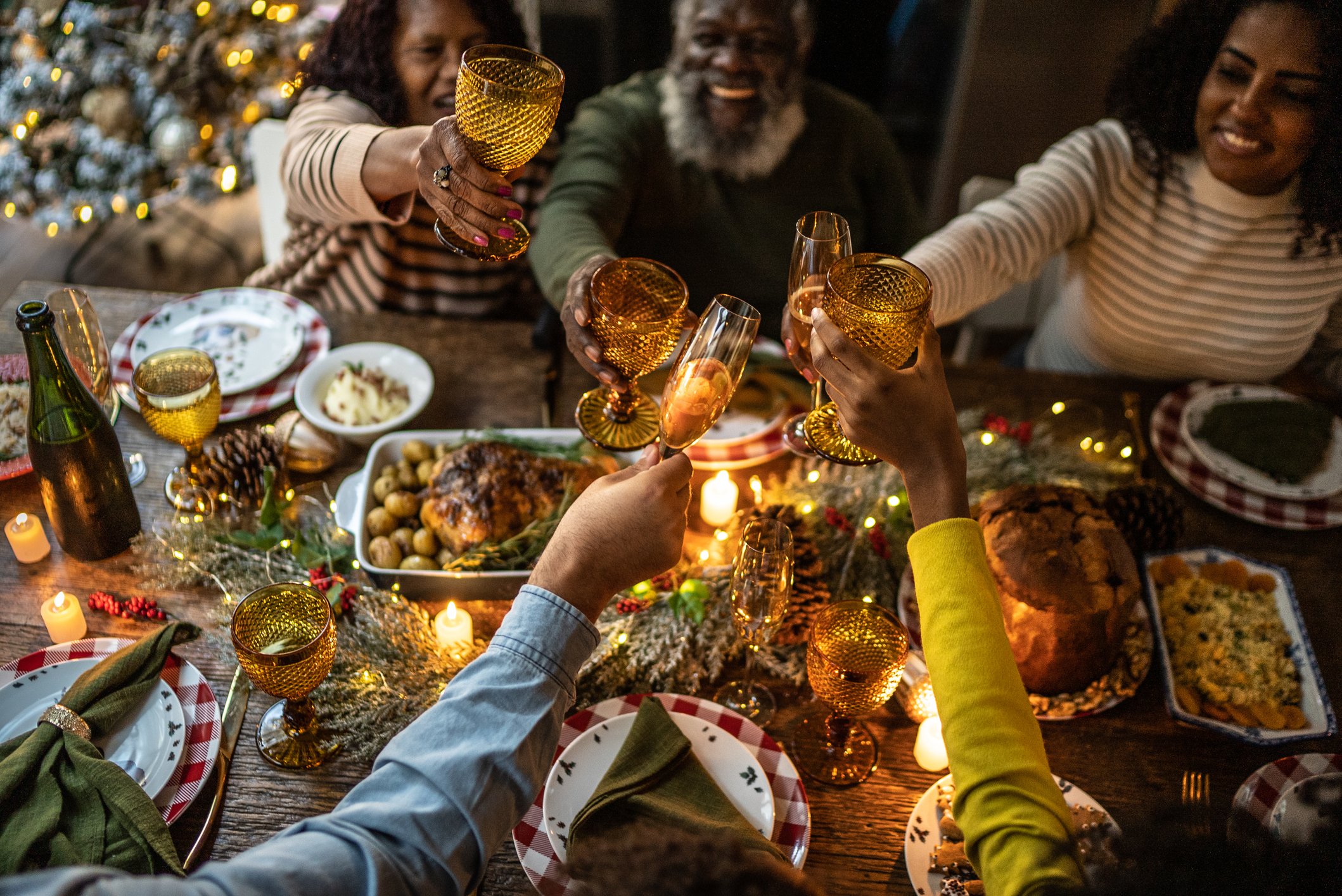 Christmas dinner with family