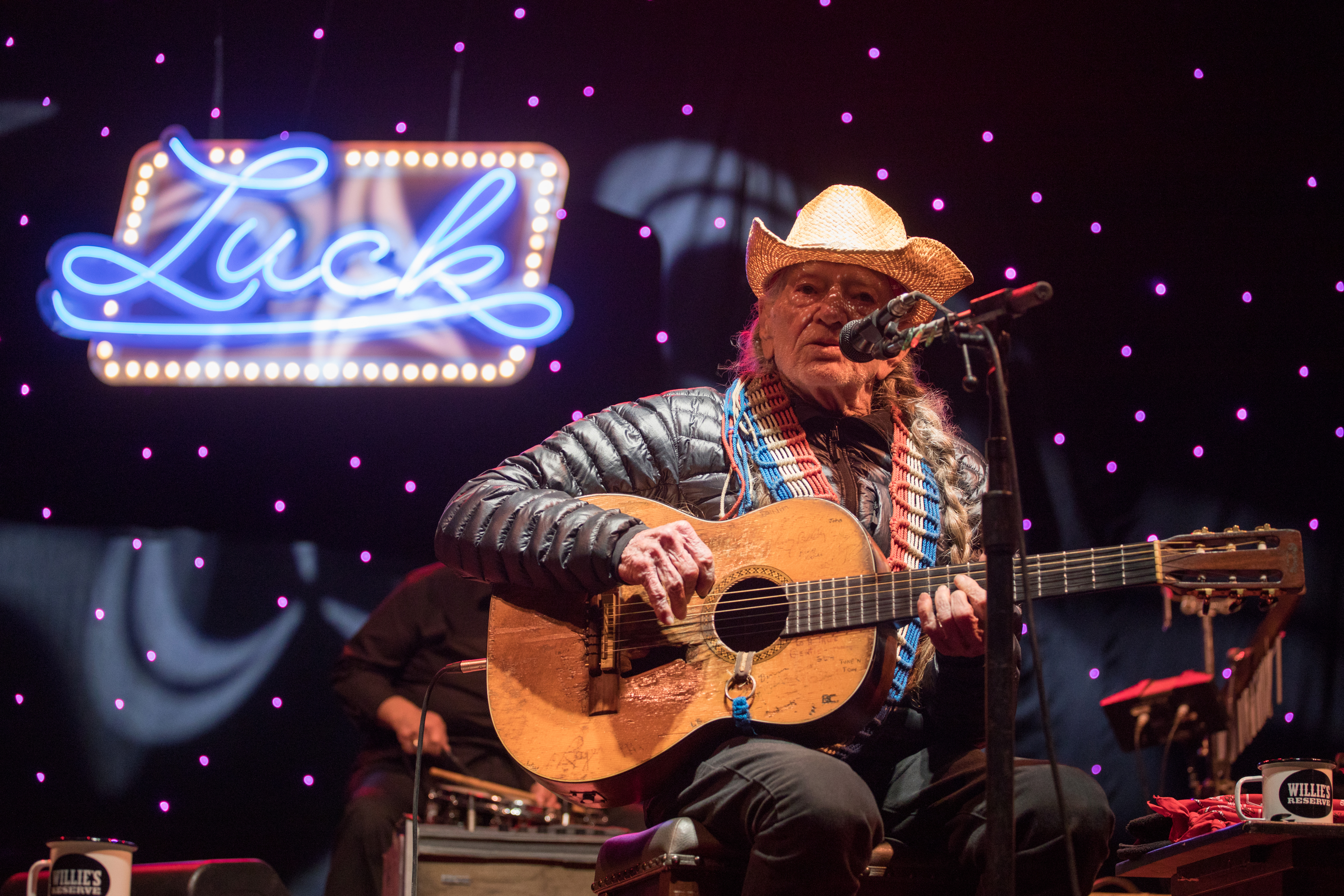 SPICEWOOD, TEXAS - MARCH 20: Singer-songwriter Willie Nelson performs onstage during "Willie Nelson At Home Live From Luck, TX" at Luck Ranch on March 20, 2022 in Spicewood, Texas.