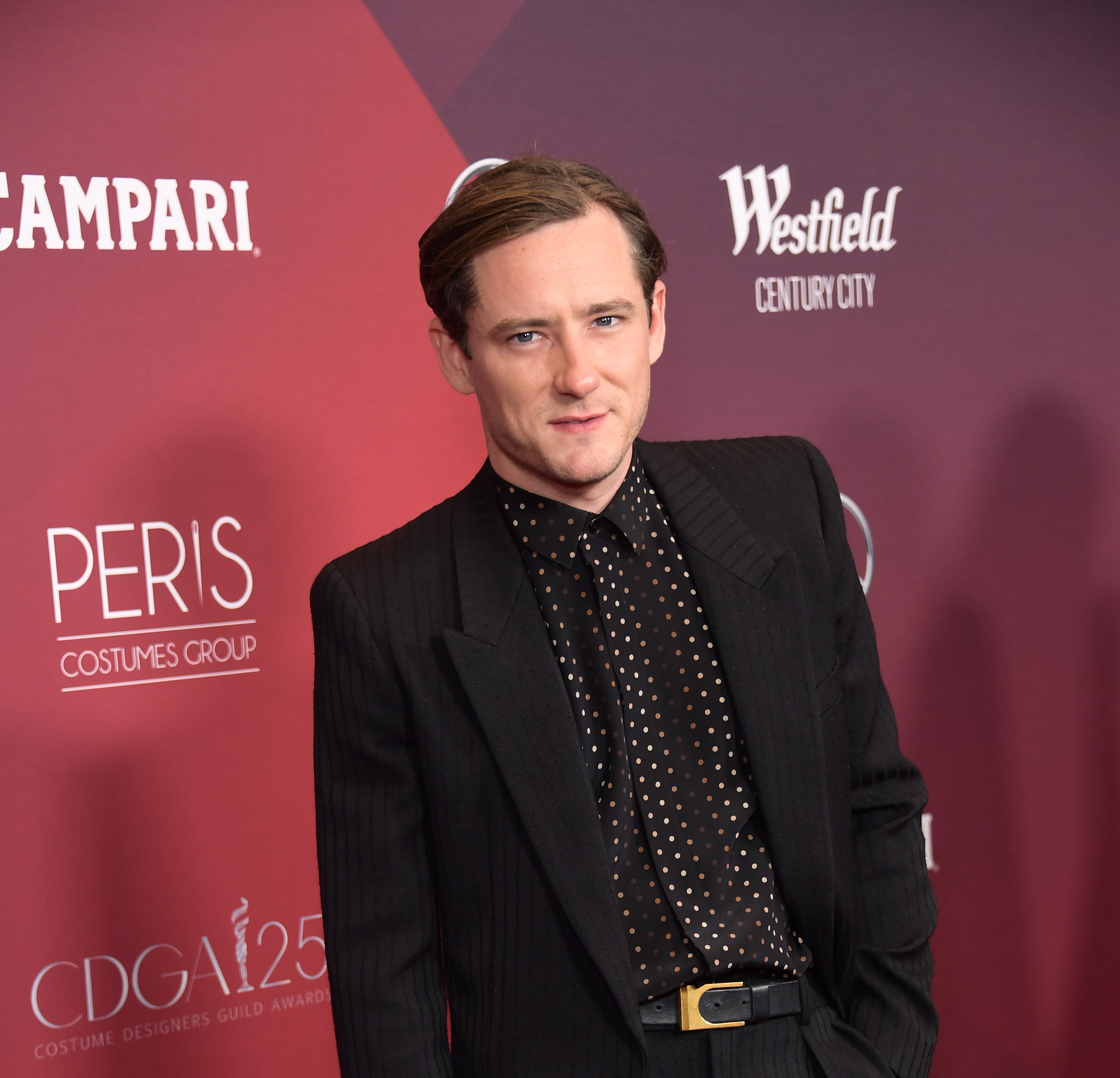 LOS ANGELES, CALIFORNIA - FEBRUARY 27: Lewis Pullman attends the 25th Annual Costume Designers Guild Awards - Arrivals at Fairmont Century Plaza on February 27, 2023 in Los Angeles, California. 