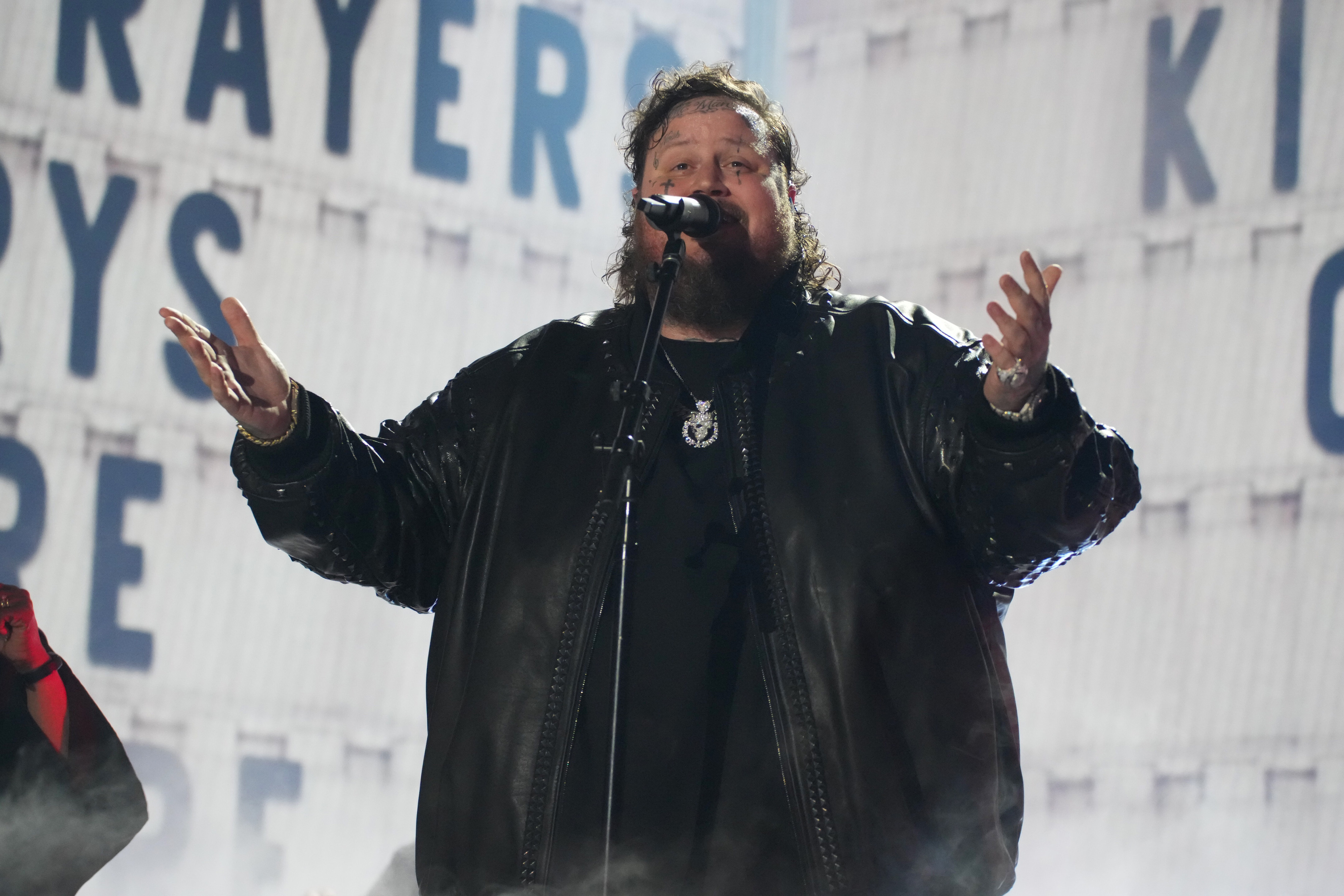 AUSTIN, TEXAS - APRIL 02: Jelly Roll performs onstage during the 2023 CMT Music Awards at Moody Center on April 02, 2023 in Austin, Texas. 