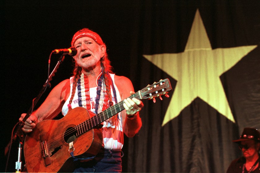 Willie Nelson plays the headline set of the Willie Nelson Family Picnic Sunday, Aug. 1, 1999, at the Cynthia Woods Mitchell Pavilion in The Woodlands, Texas.