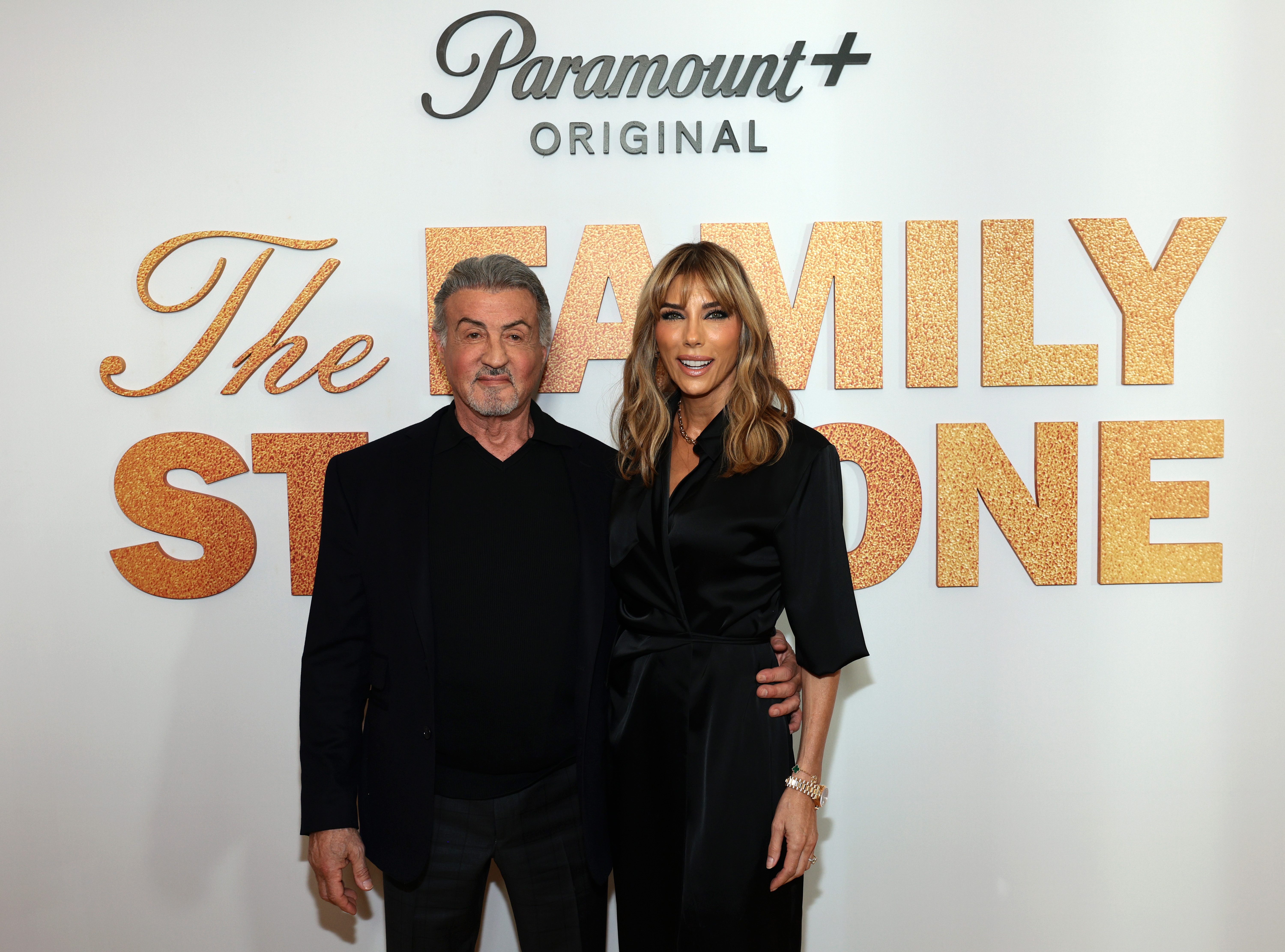 NEW YORK, NEW YORK - MAY 11: (L-R) Sylvester Stallone and Jennifer Flavin Stallone attend The Family Stallone Red Carpet & Reception at Torrisi Bar and Restaurant on May 11, 2023 in New York City.