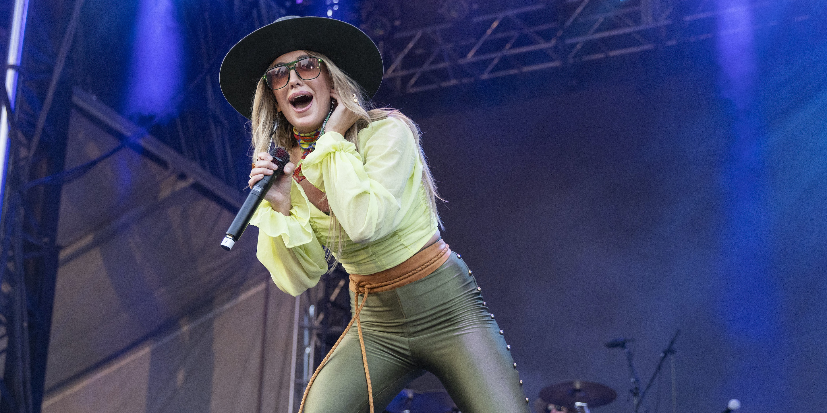 CHICAGO, ILLINOIS - AUGUST 03: Lainey Wilson performs during Lollapalooza at Grant Park on August 03, 2023 in Chicago, Illinois.