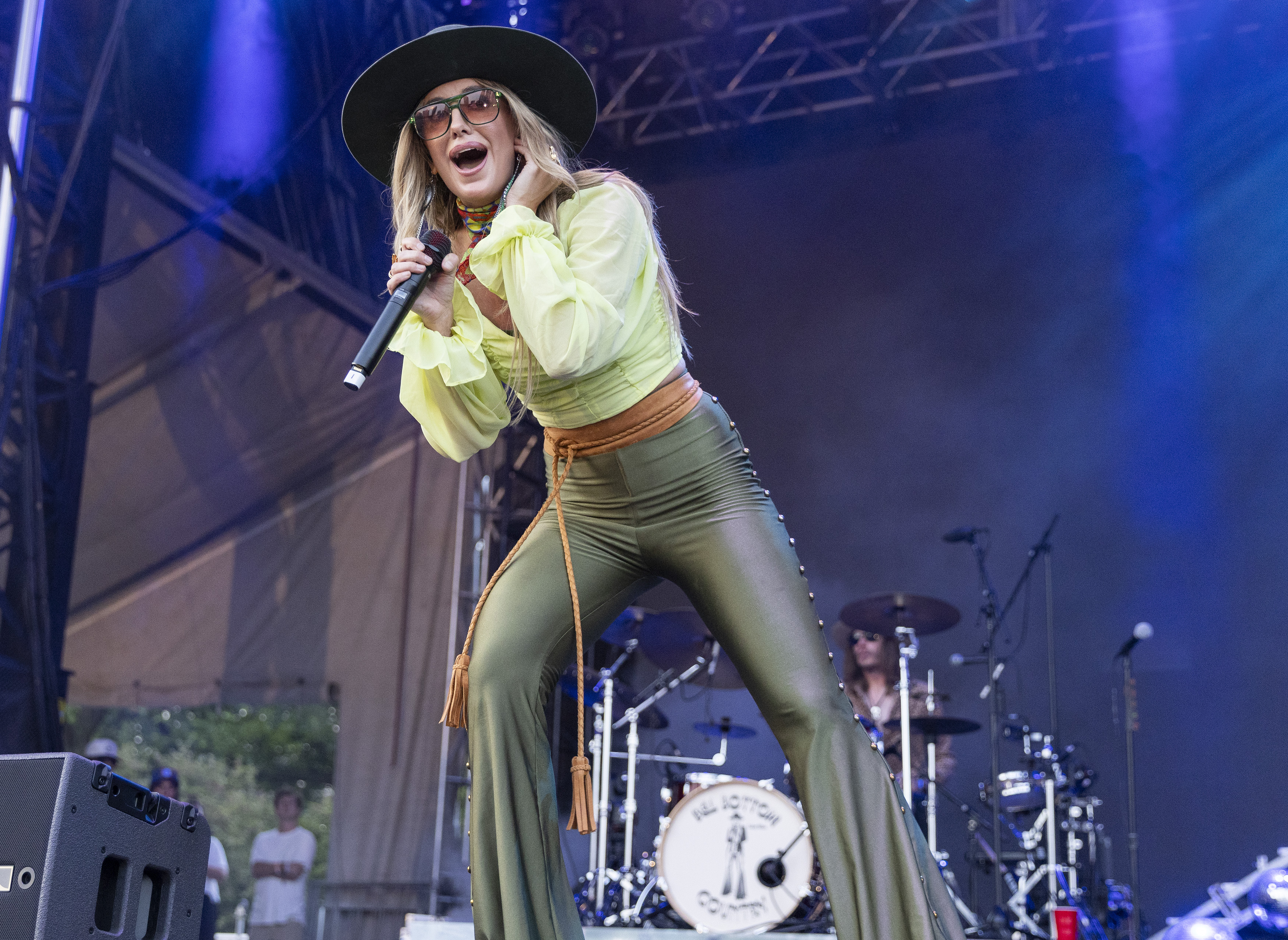 CHICAGO, ILLINOIS - AUGUST 03: Lainey Wilson performs during Lollapalooza at Grant Park on August 03, 2023 in Chicago, Illinois.