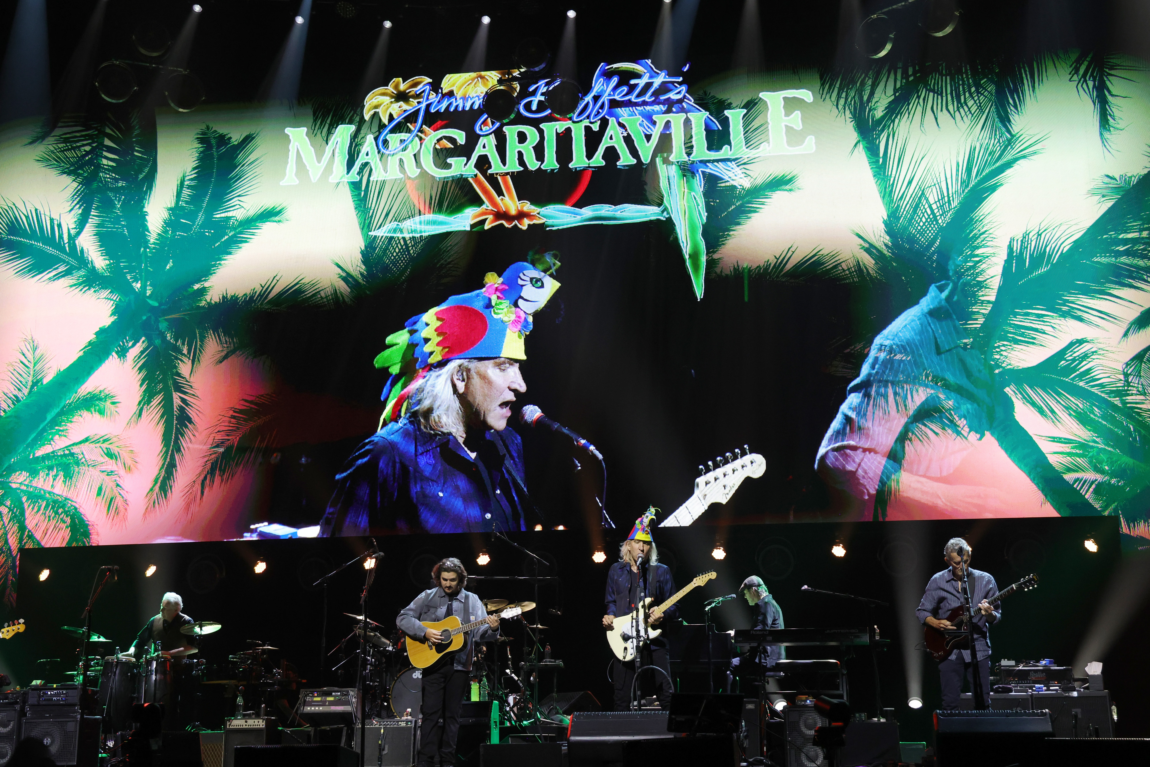 NEW YORK, NEW YORK - SEPTEMBER 07: Vince Gill, Timothy B. Schmit, Don Henley, Deacon Frey and Joe Walsh perform at Madison Square Garden on September 07, 2023 in New York City.