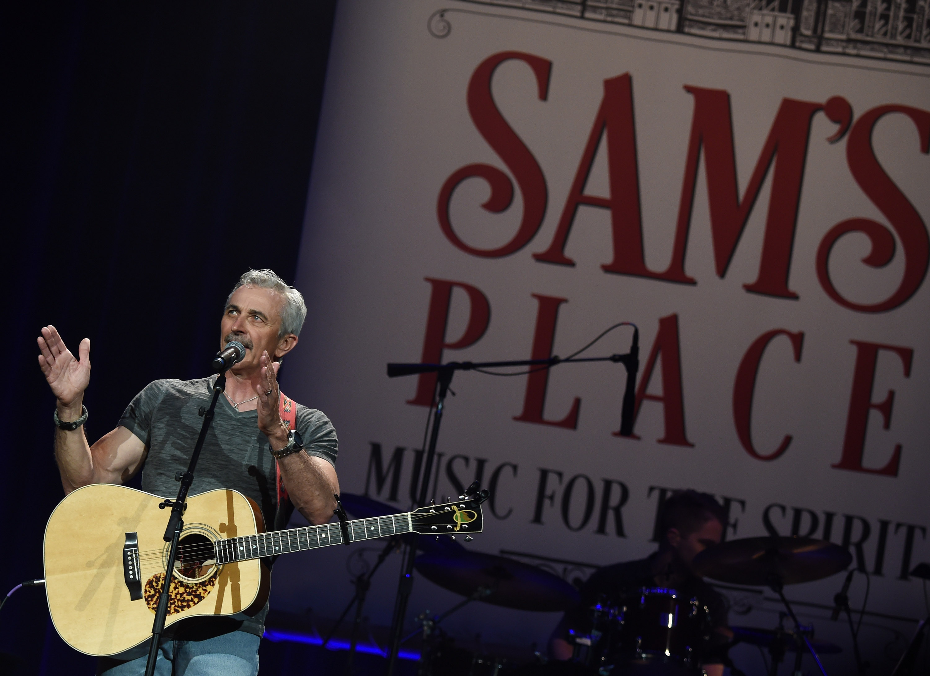 NASHVILLE, TN - MAY 03: Aaron Tippin performs during Sam's Place - Music For The Spirit hosted by Steven Curtis Chapman - May 03,2015 at the Ryman Auditorium on May 3, 2015 in Nashville, Tennessee.