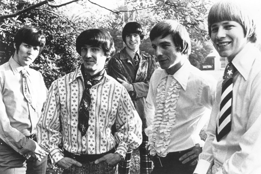 1968: Lead singer Dennis Yost (left) and the rock and roll band "Classics IV" pose for a portrait in 1968.