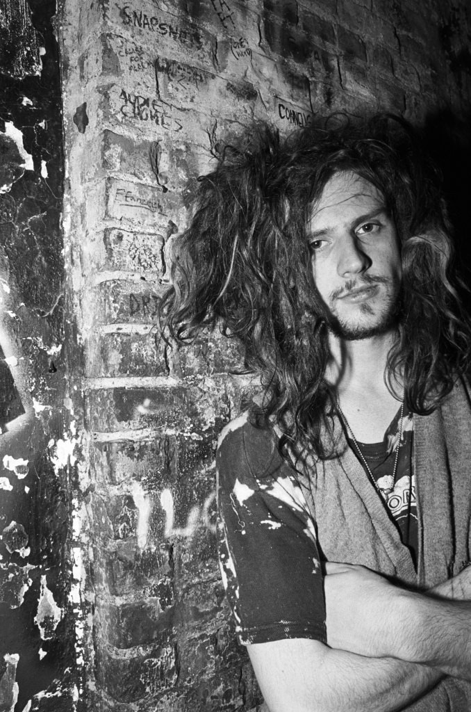 NEW YORK - MARCH 13: American musician and film maker Rob Zombie of the rock band, White Zombie poses for a portrait at CBGB's on March 13, 1987 in New York City, New York 