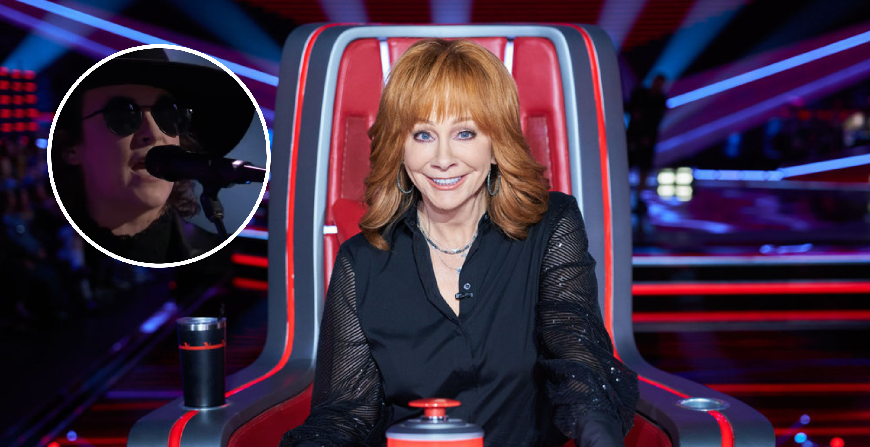 Blind auditions shot of Reba McEntire via The Voice and screengrab of Jordan Rainer via YouTube