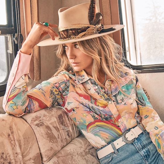 Lainey Wilson photo from Wrangler's Barbie line.