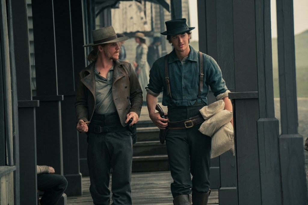 Daniel Webber and Tom Blyth in "Billy the Kid" Season 1. 