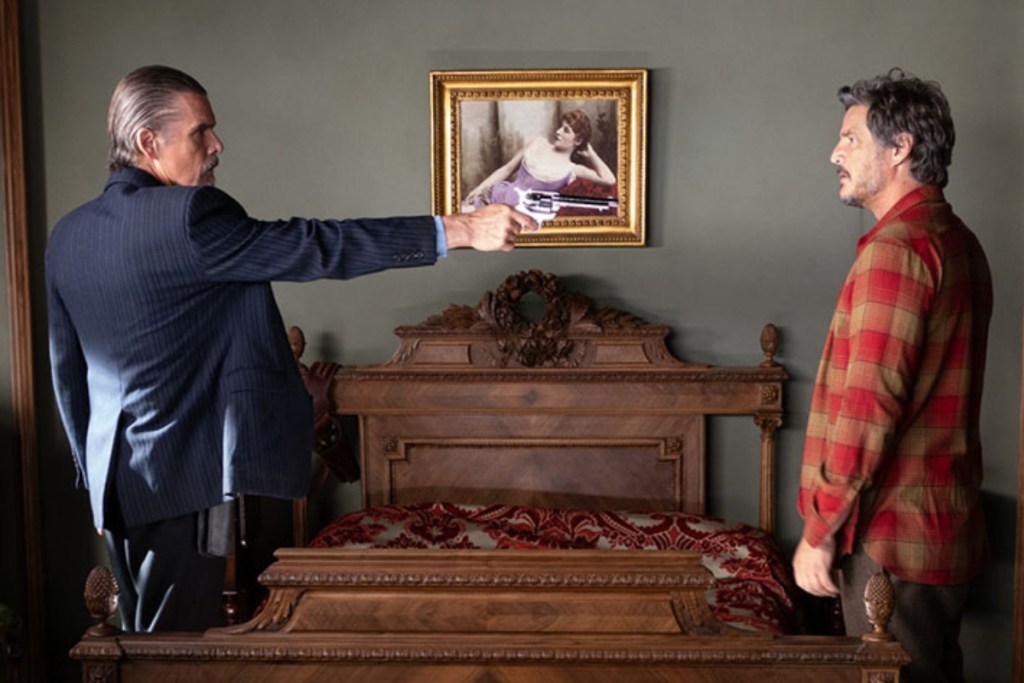 Pedro Pascal and Ethan Hawke in 'Strange Way of Life' (2023)